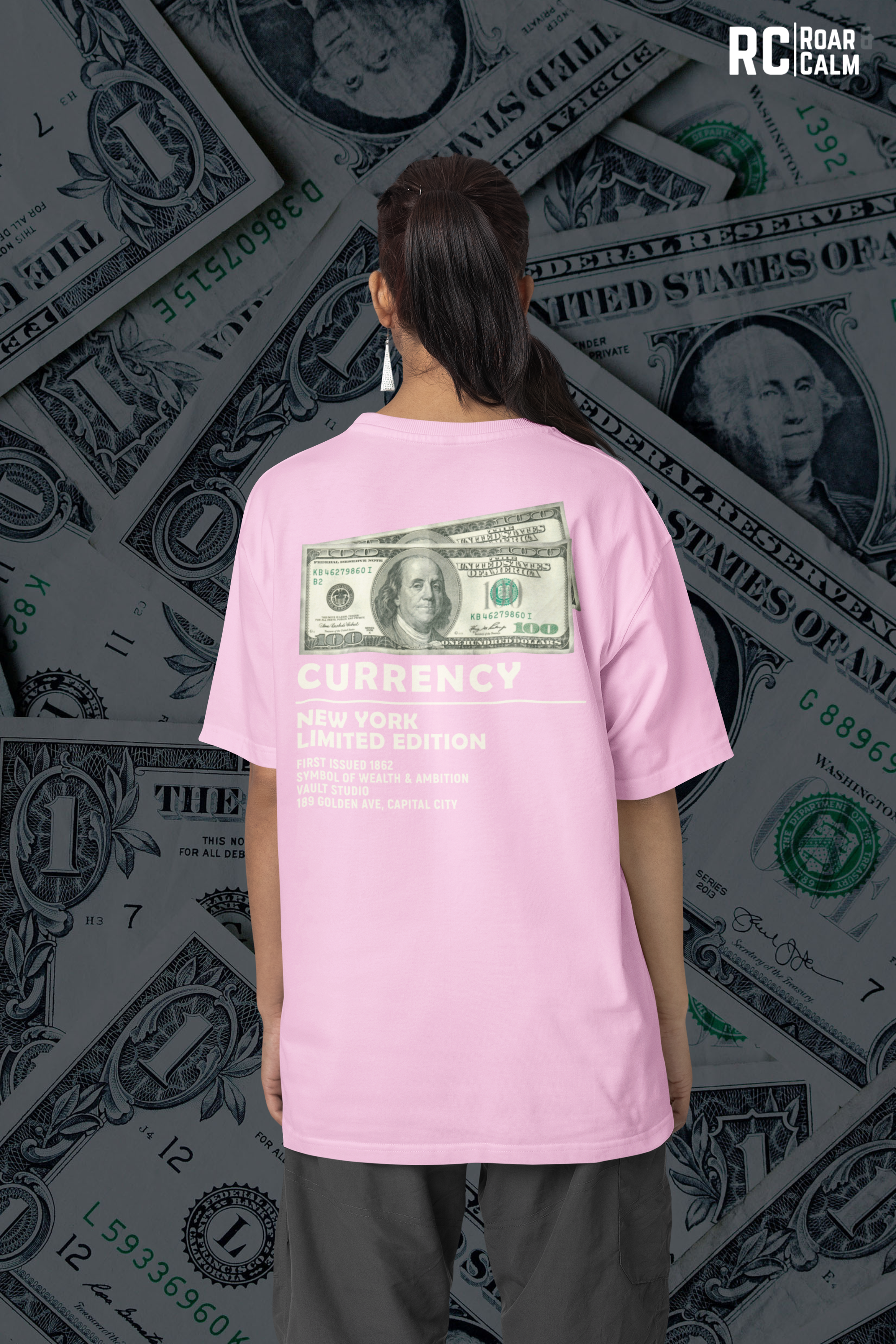 CURRENCY Oversized T-Shirt (UNISEX) – Roar & Calm Collection