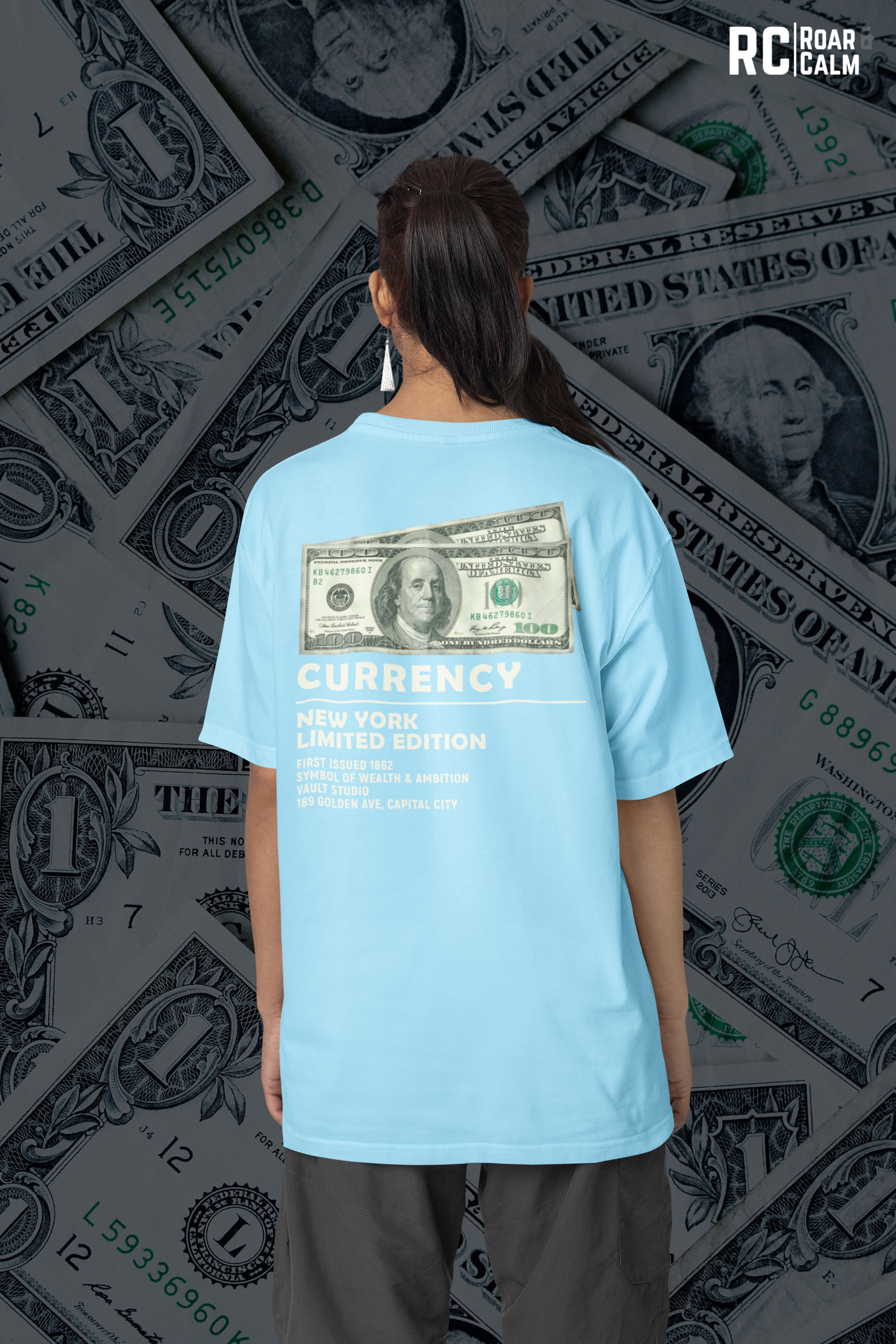 CURRENCY Oversized T-Shirt (UNISEX) – Roar & Calm Collection