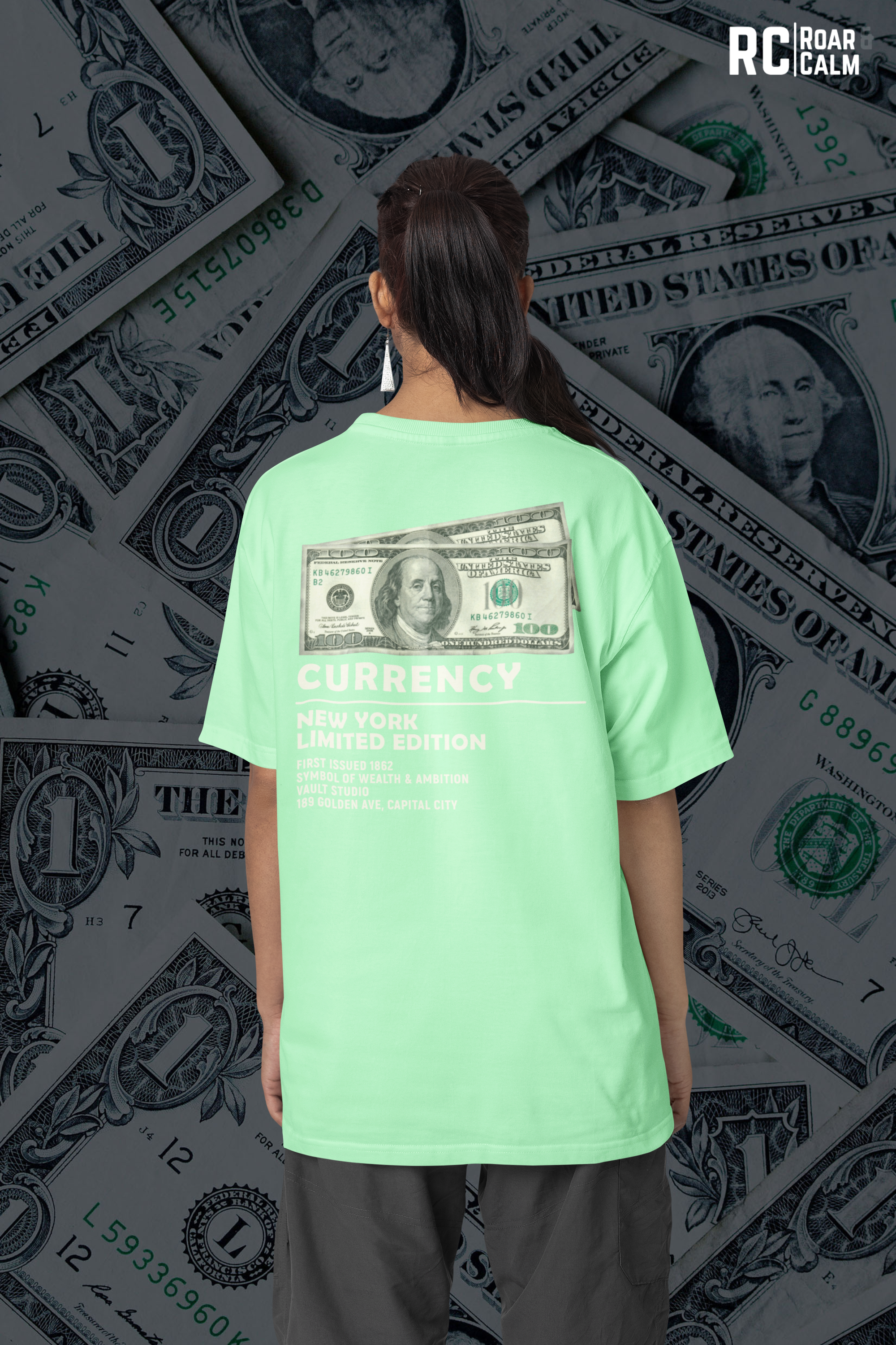 CURRENCY Oversized T-Shirt (UNISEX) – Roar & Calm Collection