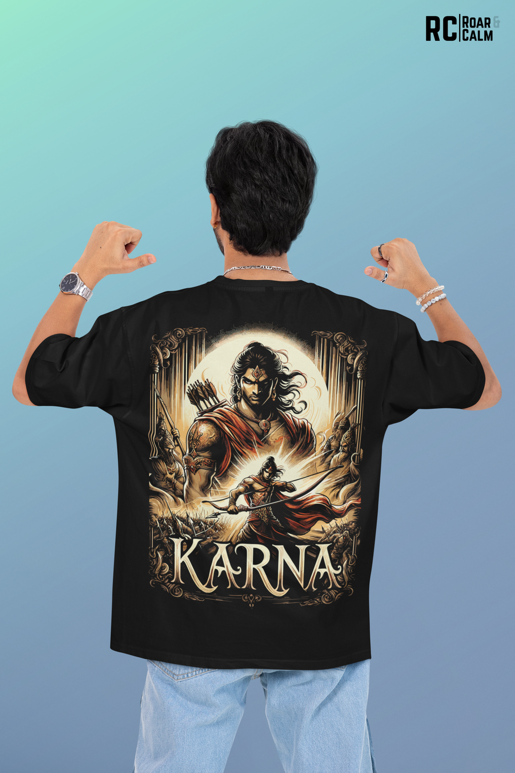 अंगराज Oversized T-Shirt – Roar & Calm Collection