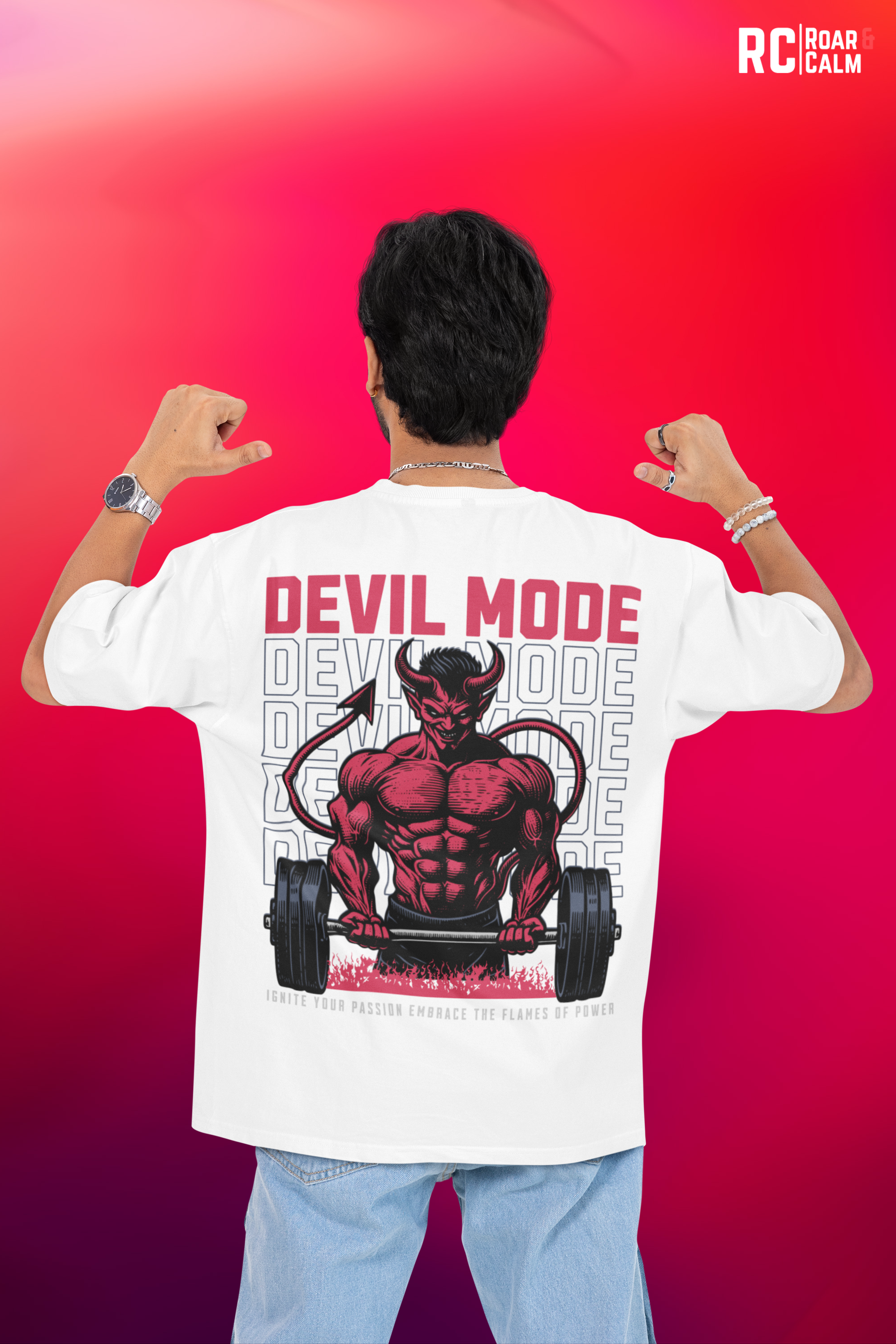 Devil Mode Oversized T-Shirt – Roar & Calm Collection