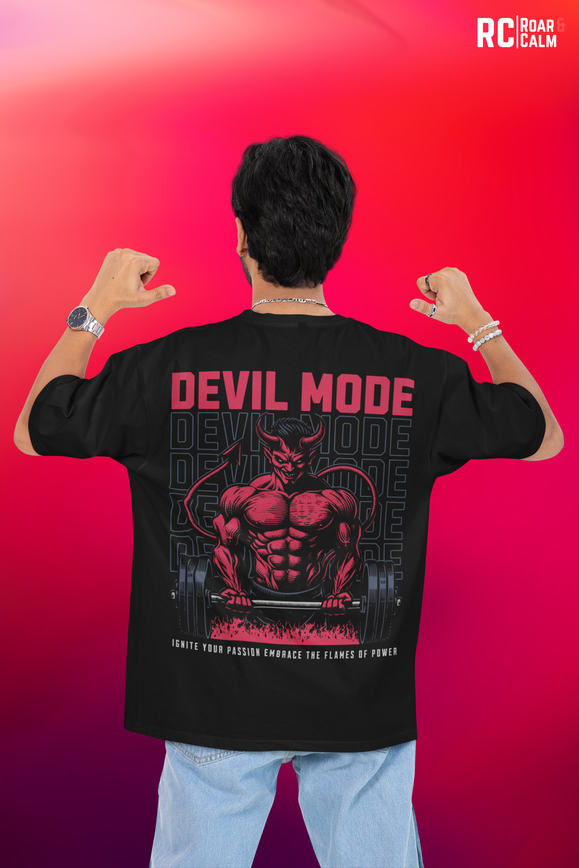 Devil Mode Oversized T-Shirt – Roar & Calm Collection