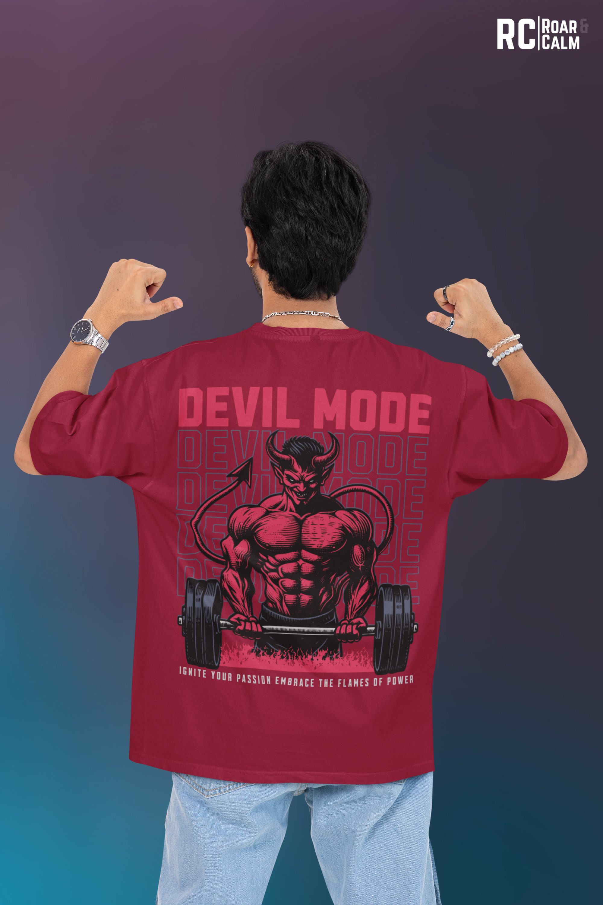 Devil Mode Oversized T-Shirt – Roar & Calm Collection
