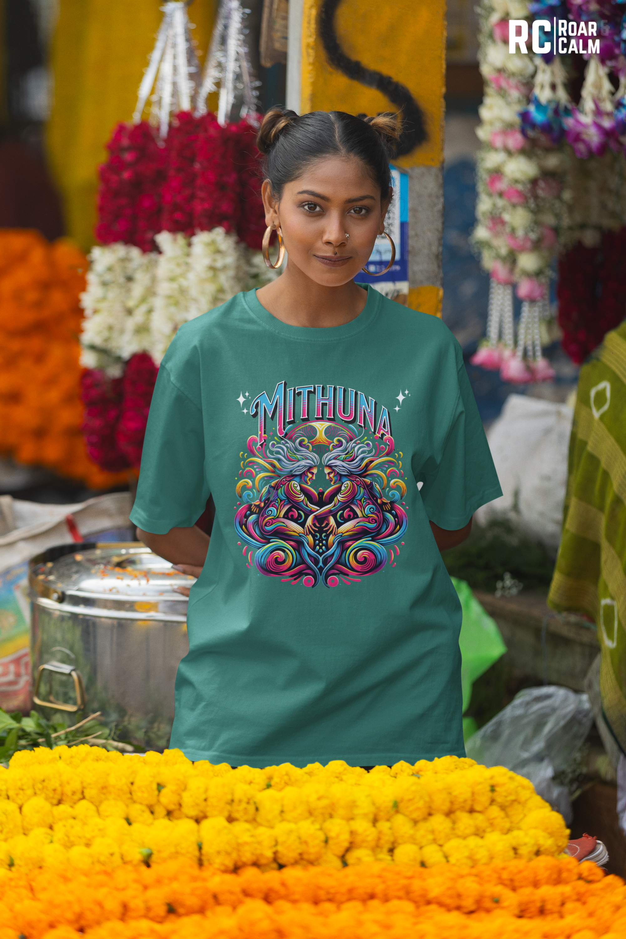 Mithuna Zodiac Oversized T-Shirt (UNISEX) – Roar & Calm Collection
