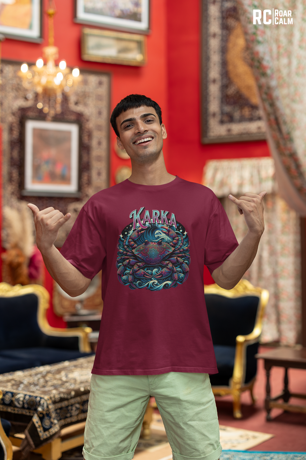 Karka Zodiac Oversized T-Shirt (UNISEX) – Roar & Calm Collection