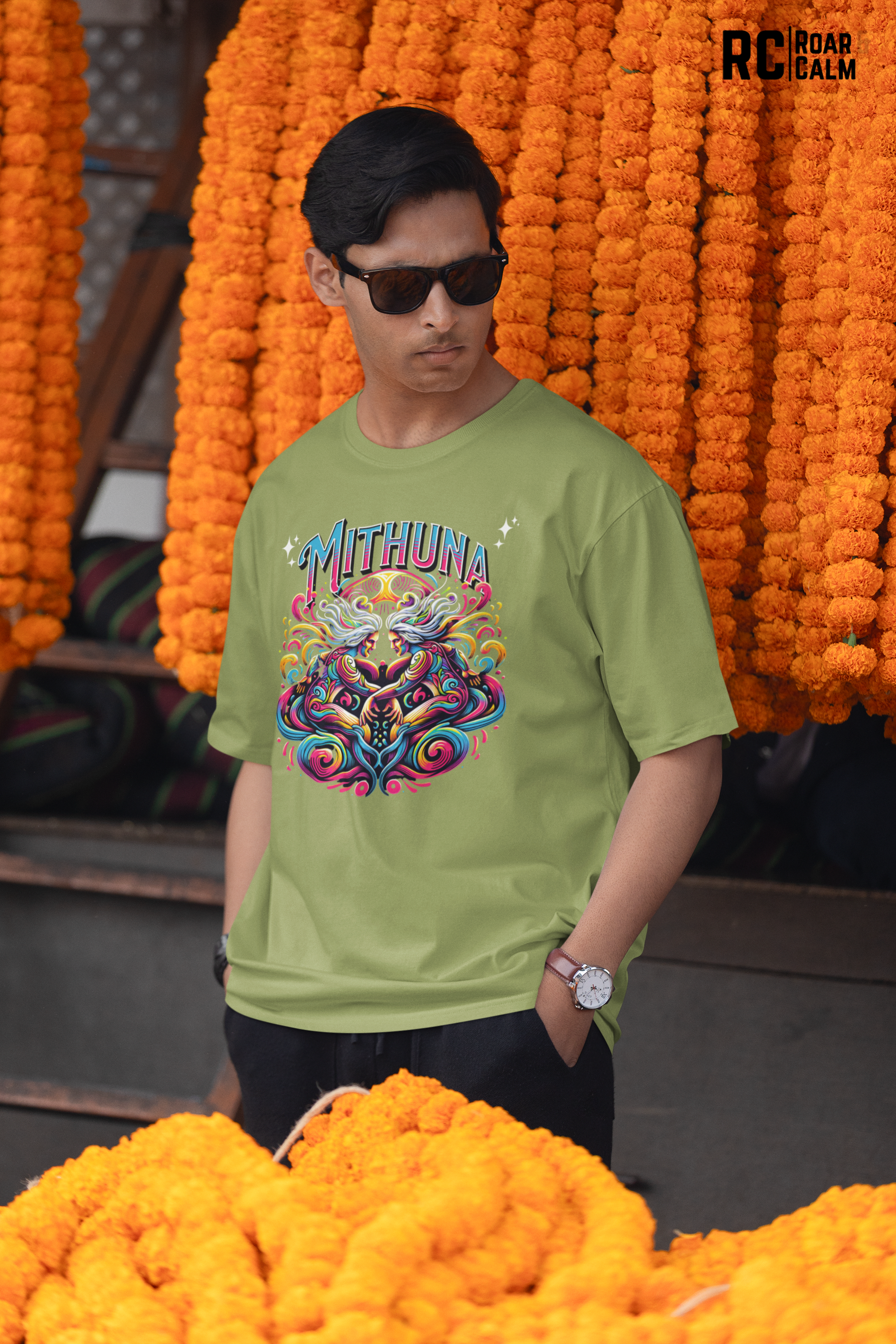 Mithuna Zodiac Oversized T-Shirt (UNISEX) – Roar & Calm Collection