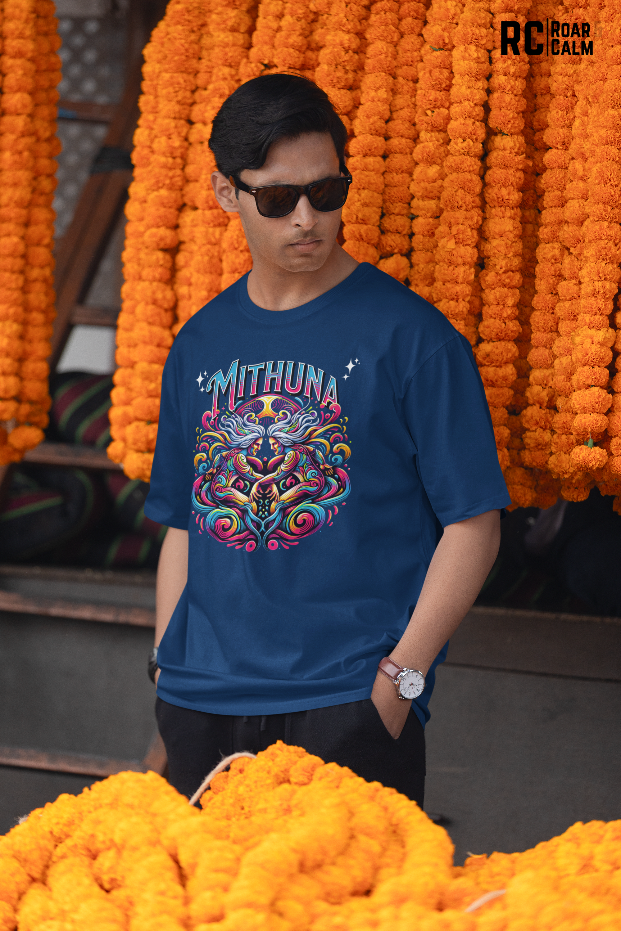 Mithuna Zodiac Oversized T-Shirt (UNISEX) – Roar & Calm Collection