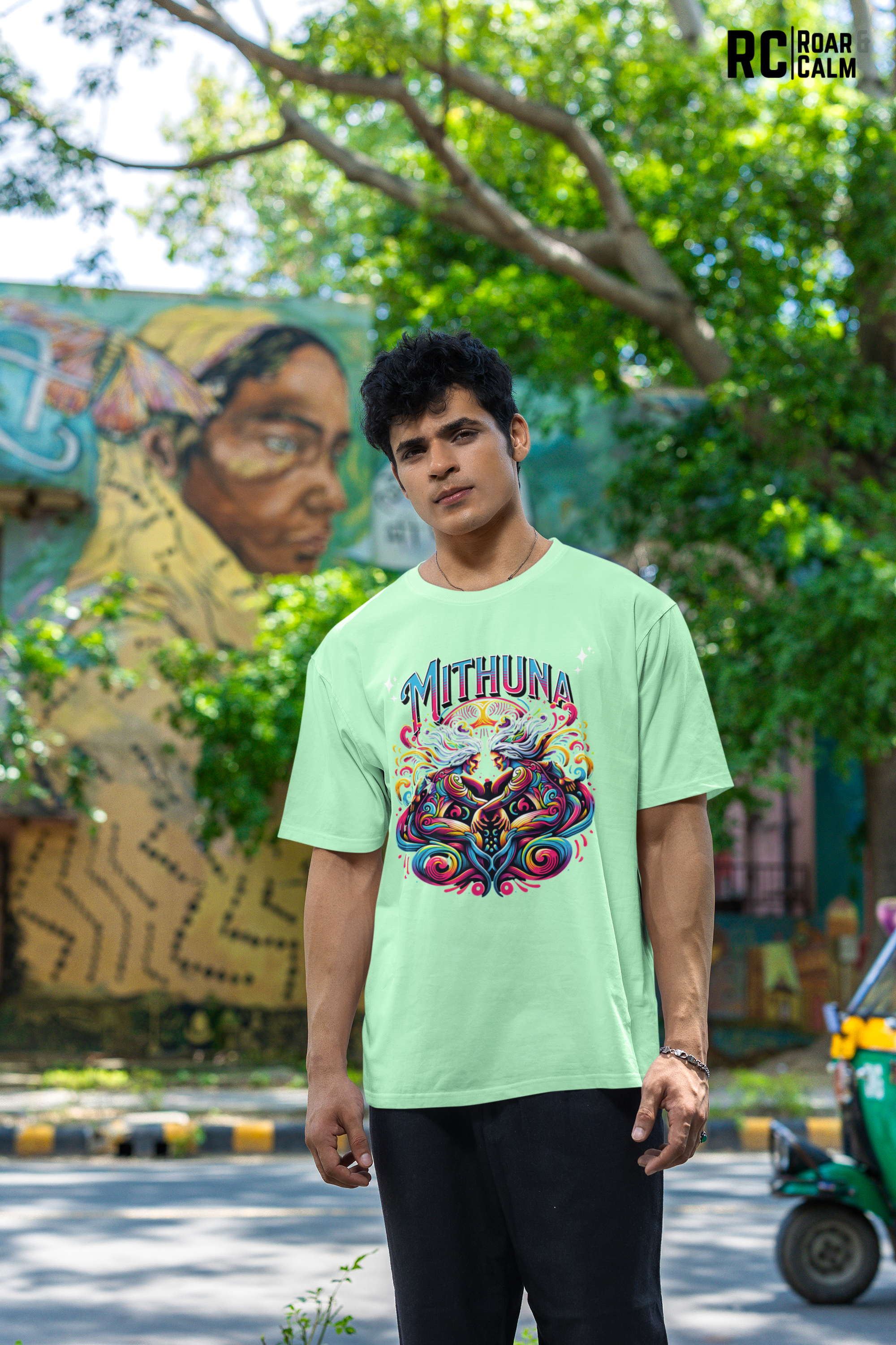 Mithuna Zodiac Oversized T-Shirt (UNISEX) – Roar & Calm Collection