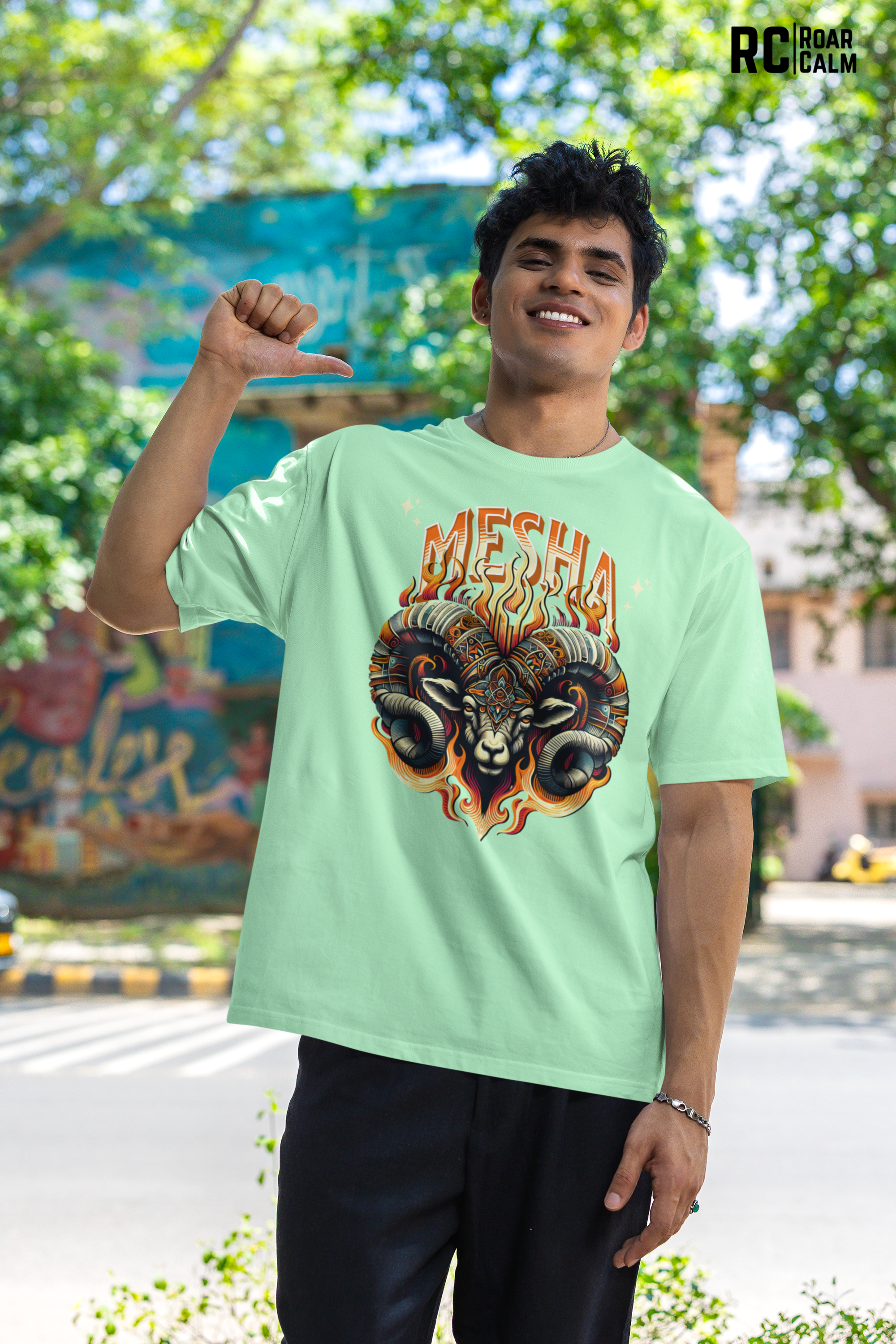 Mesha Zodiac Oversized T-Shirt (UNISEX) – Roar & Calm Collection