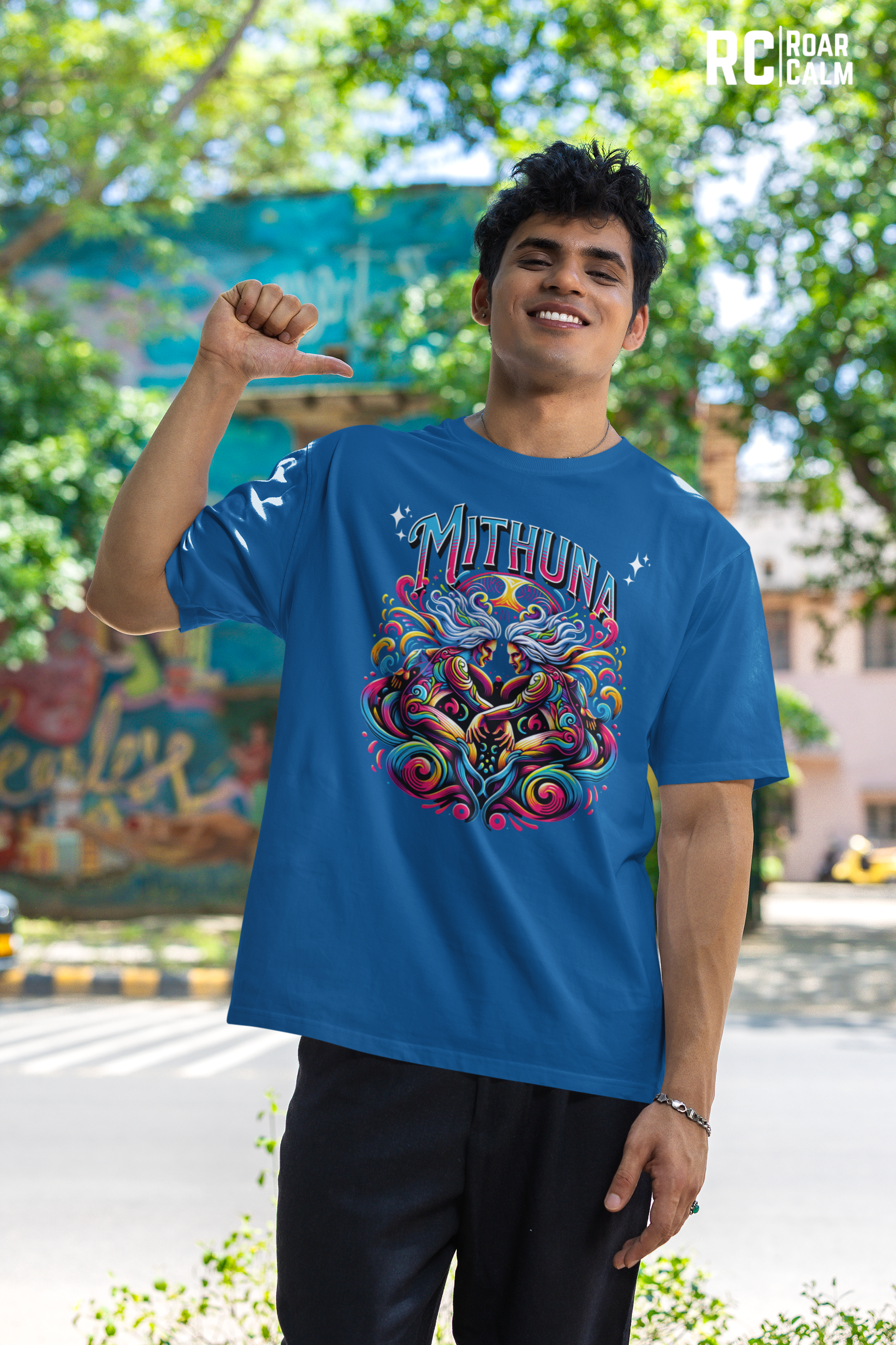 Mithuna Zodiac Oversized T-Shirt (UNISEX) – Roar & Calm Collection