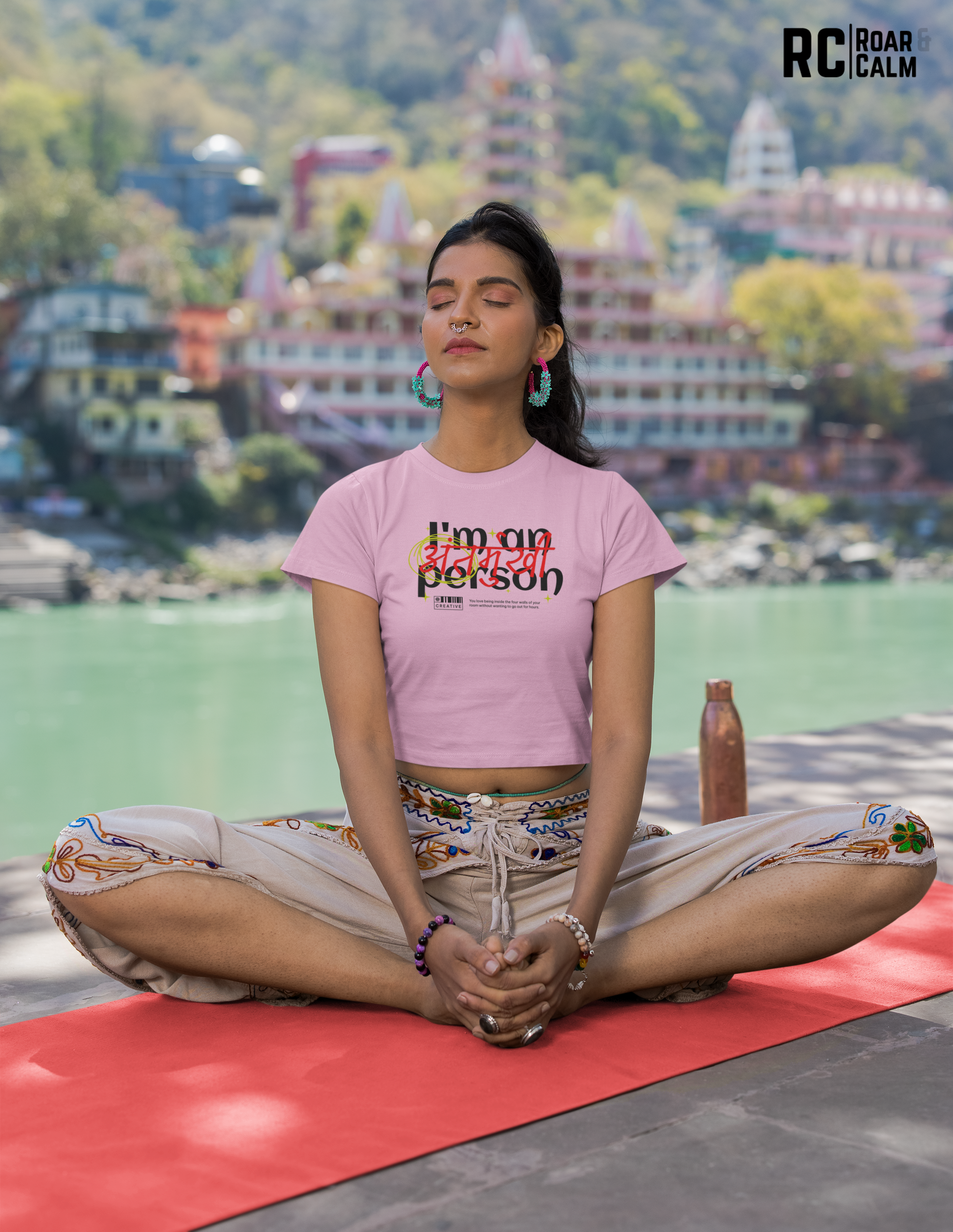 I Am An अंतर्मुखी Crop Top – Roar & Calm Collection