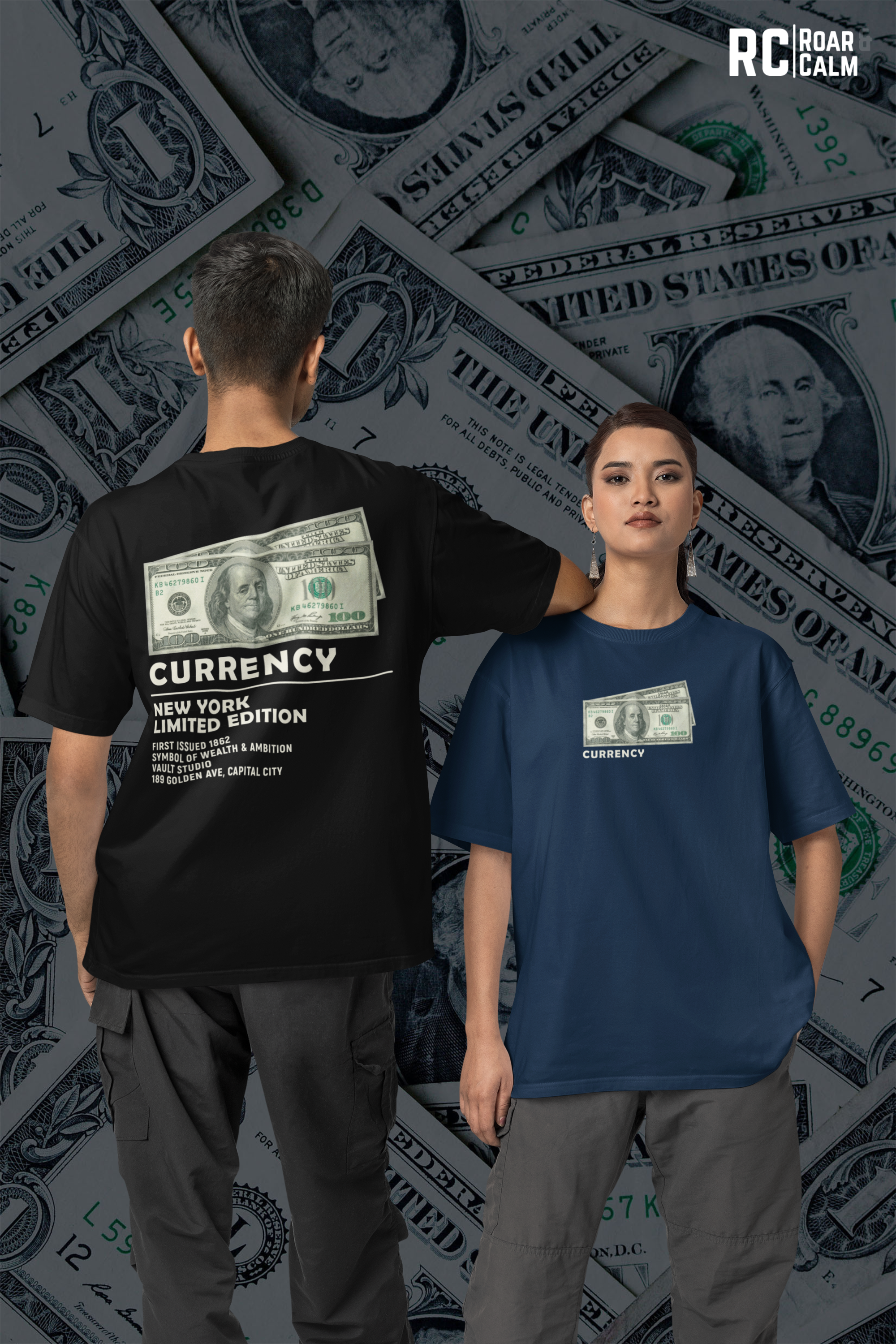 CURRENCY Oversized T-Shirt (UNISEX) – Roar & Calm Collection