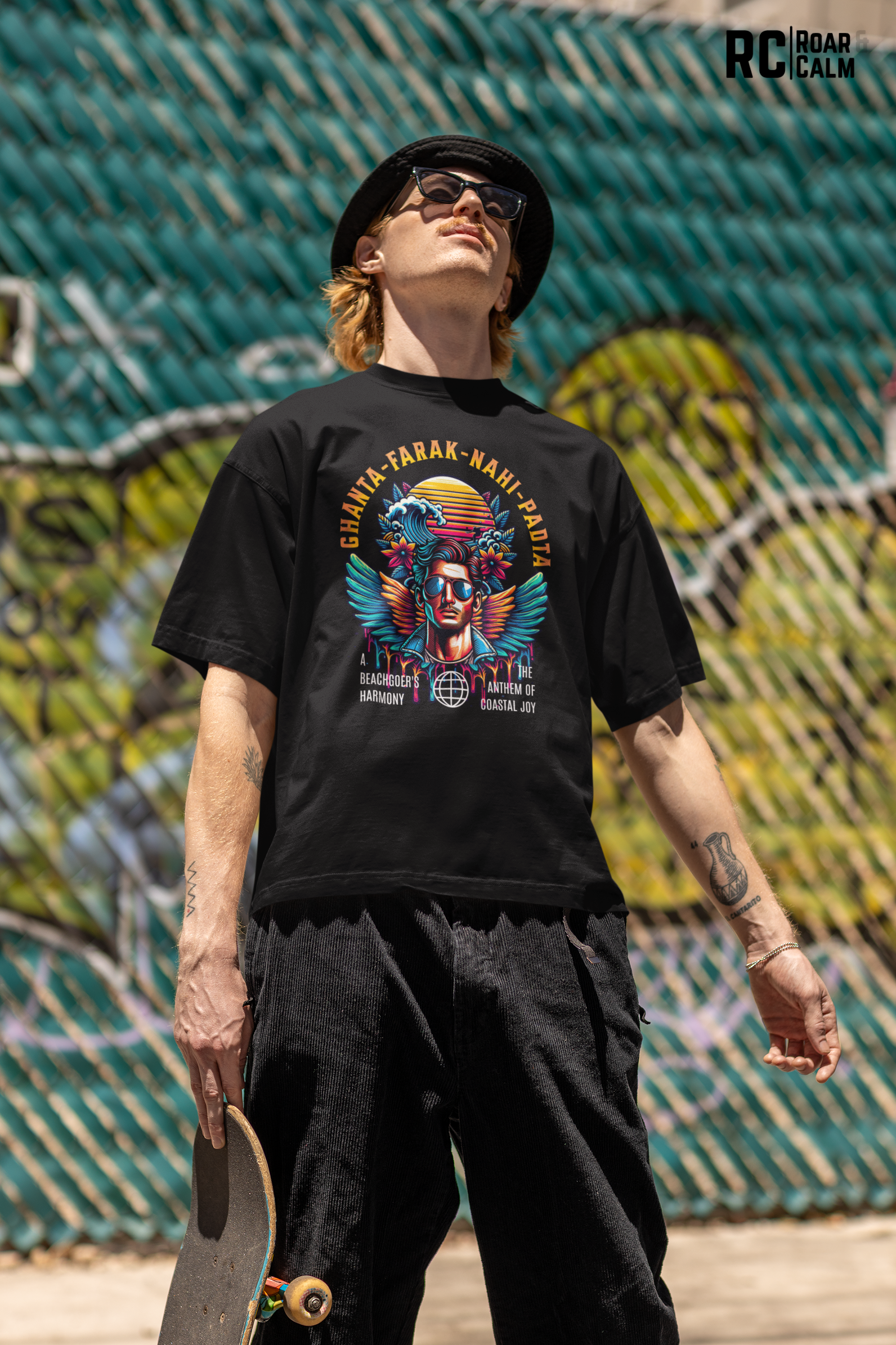 Ghanta Farak Nahi Padta Oversized T-Shirt (UNISEX) – Roar & Calm Collection