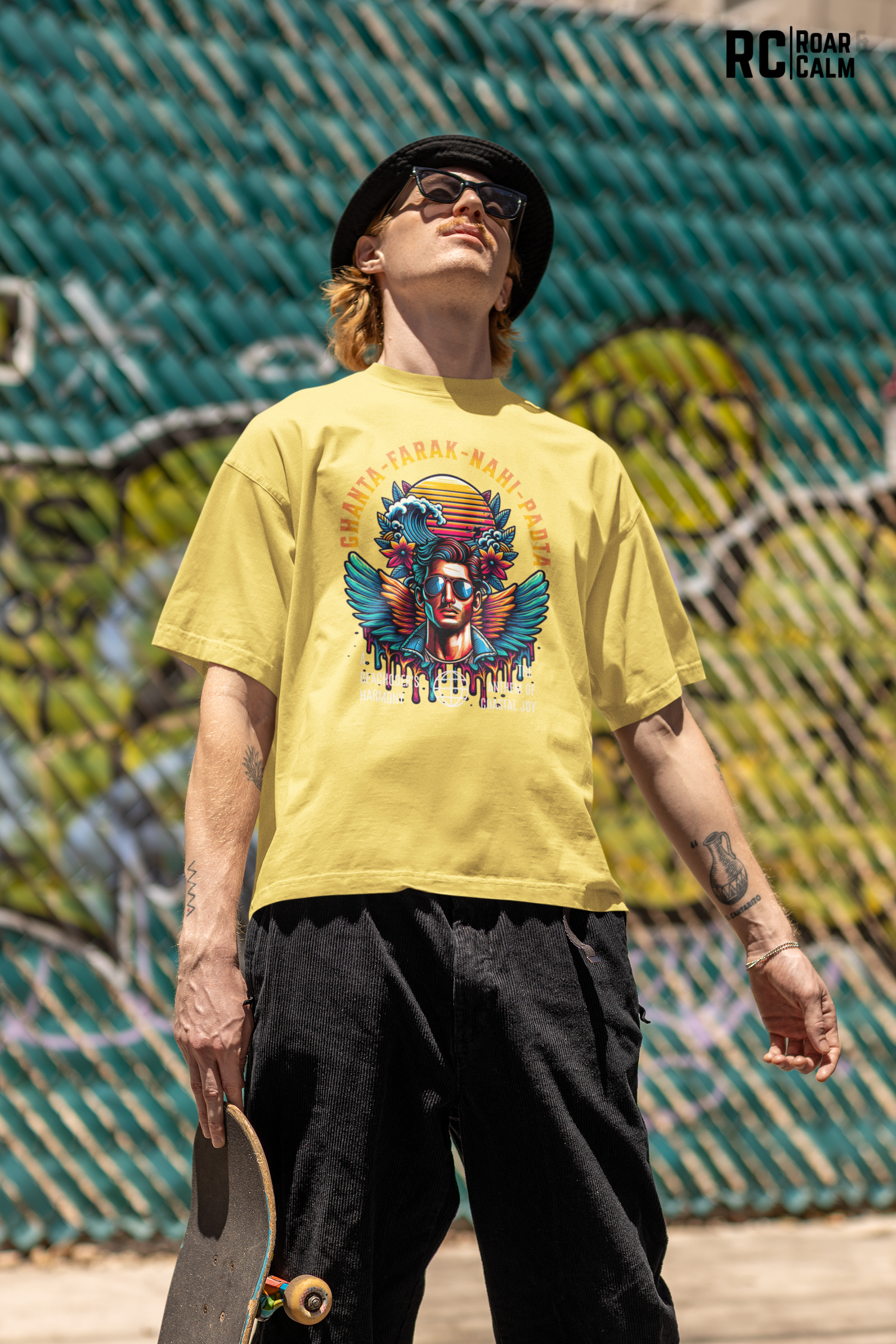 Ghanta Farak Nahi Padta Oversized T-Shirt (UNISEX) – Roar & Calm Collection