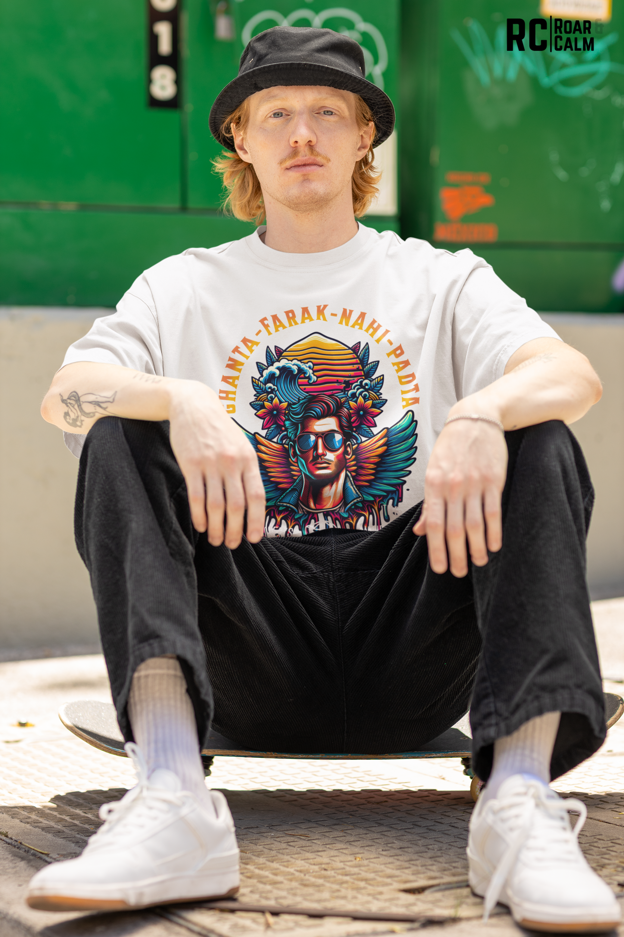 Ghanta Farak Nahi Padta Oversized T-Shirt (UNISEX) – Roar & Calm Collection