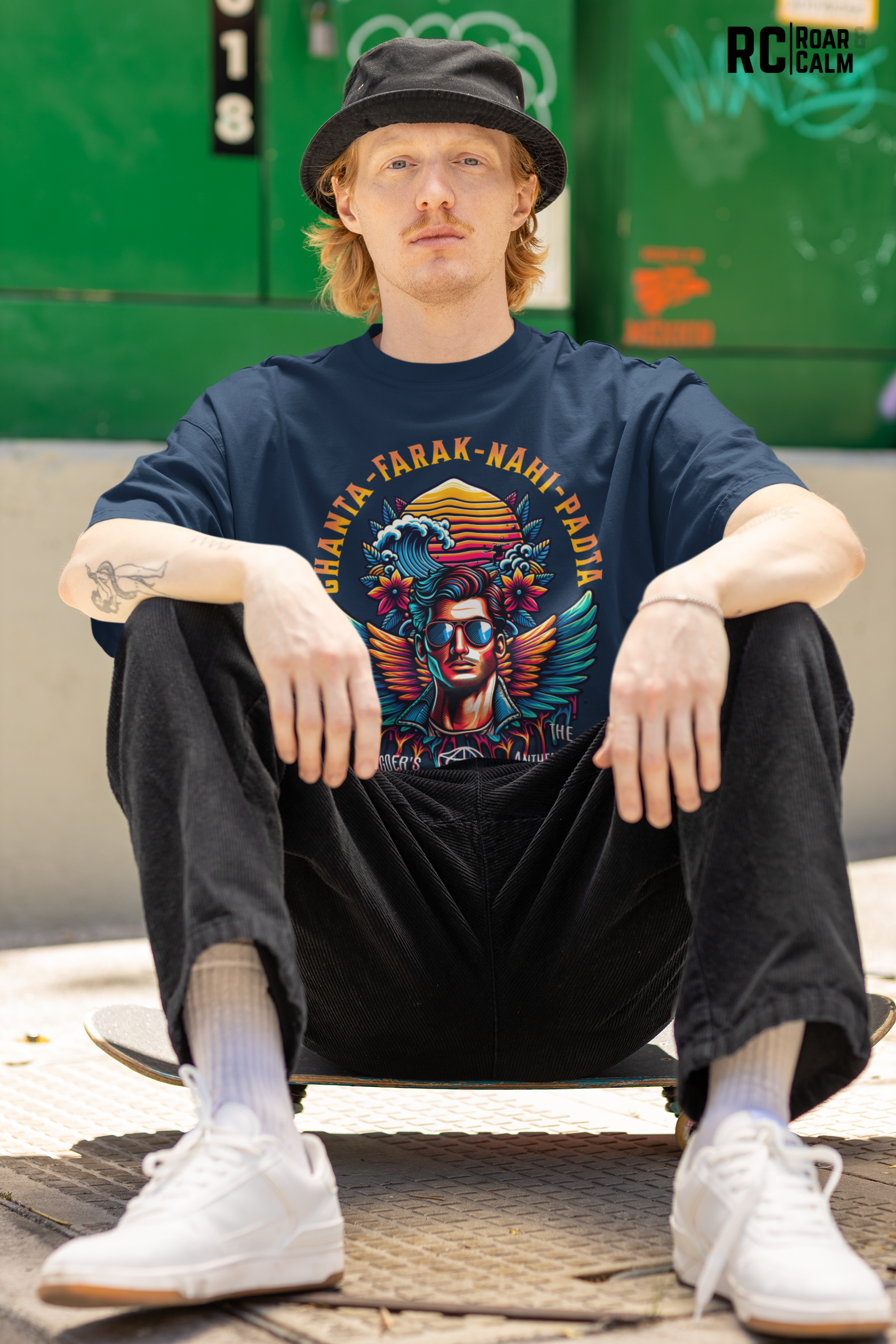 Ghanta Farak Nahi Padta Oversized T-Shirt (UNISEX) – Roar & Calm Collection