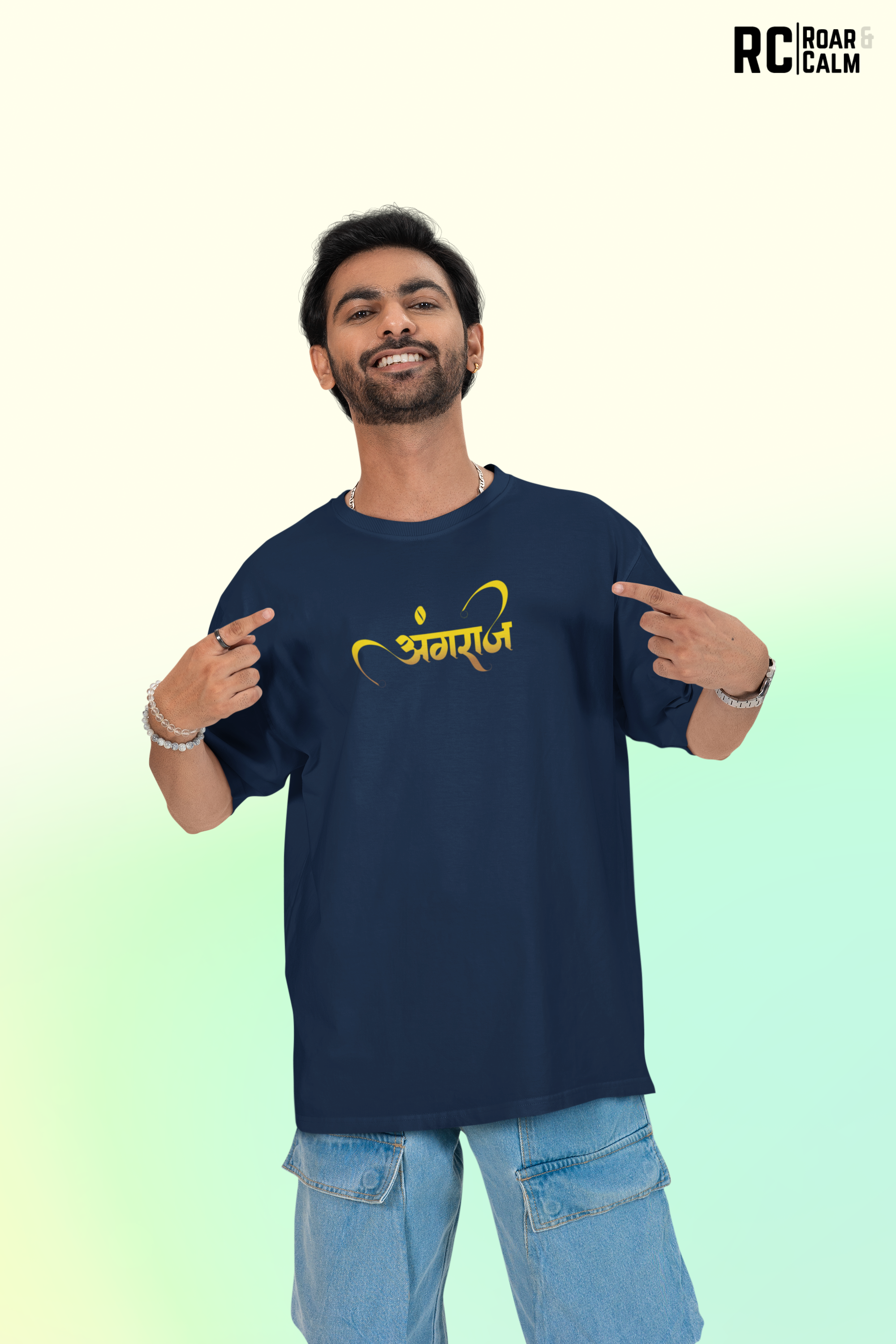 अंगराज Oversized T-Shirt – Roar & Calm Collection