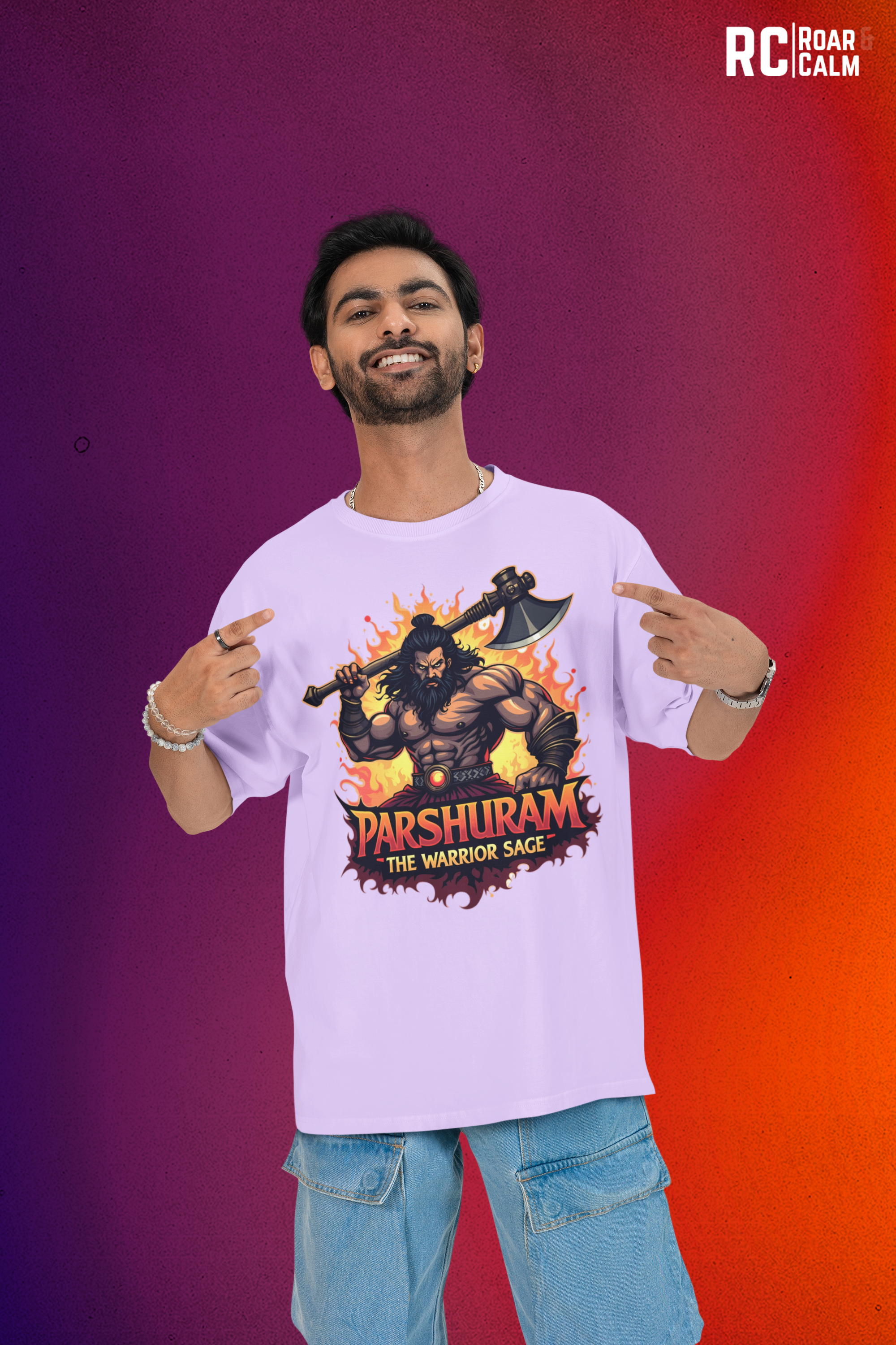 Parshuram Oversized T-Shirt – Roar & Calm Collection
