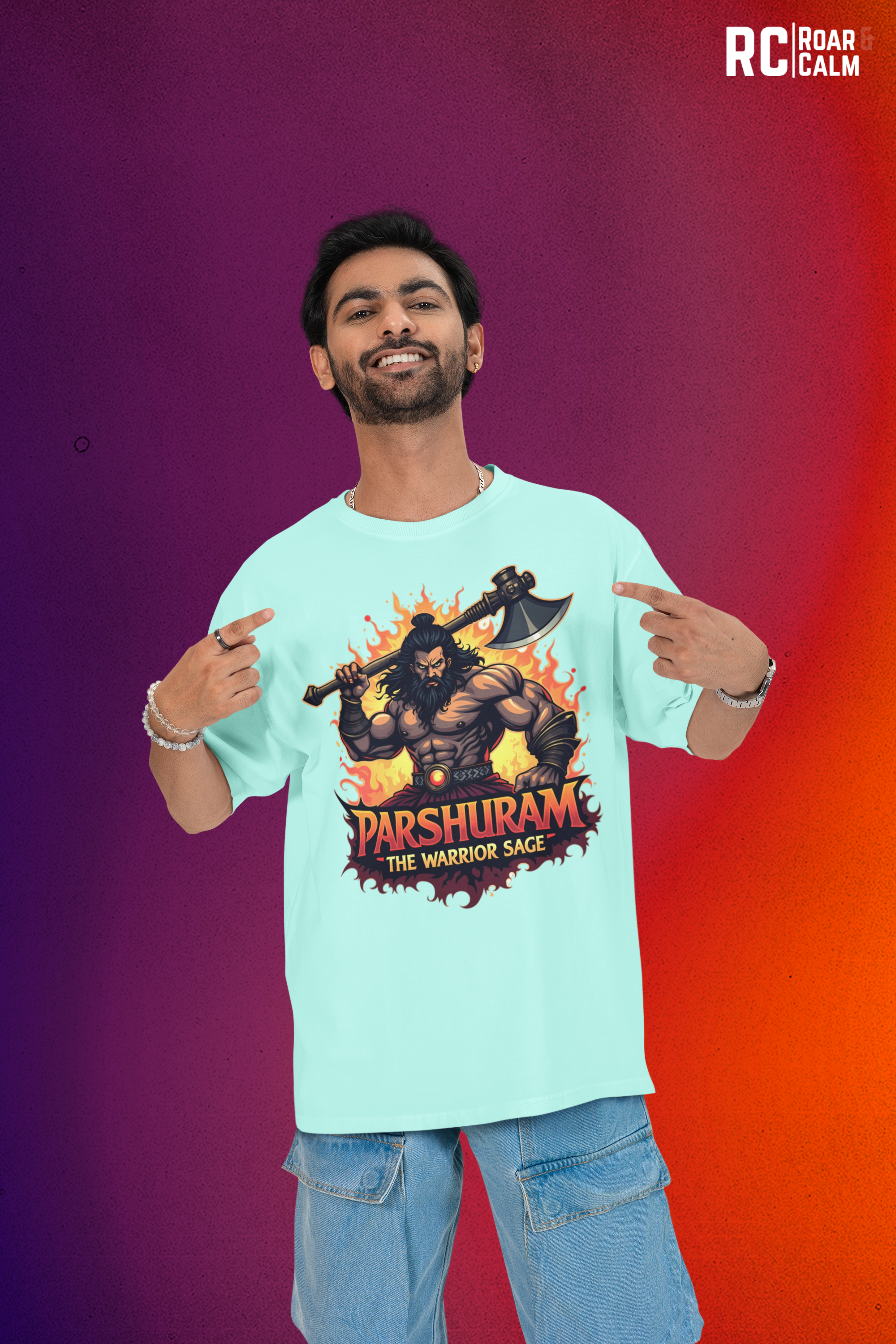 Parshuram Oversized T-Shirt – Roar & Calm Collection
