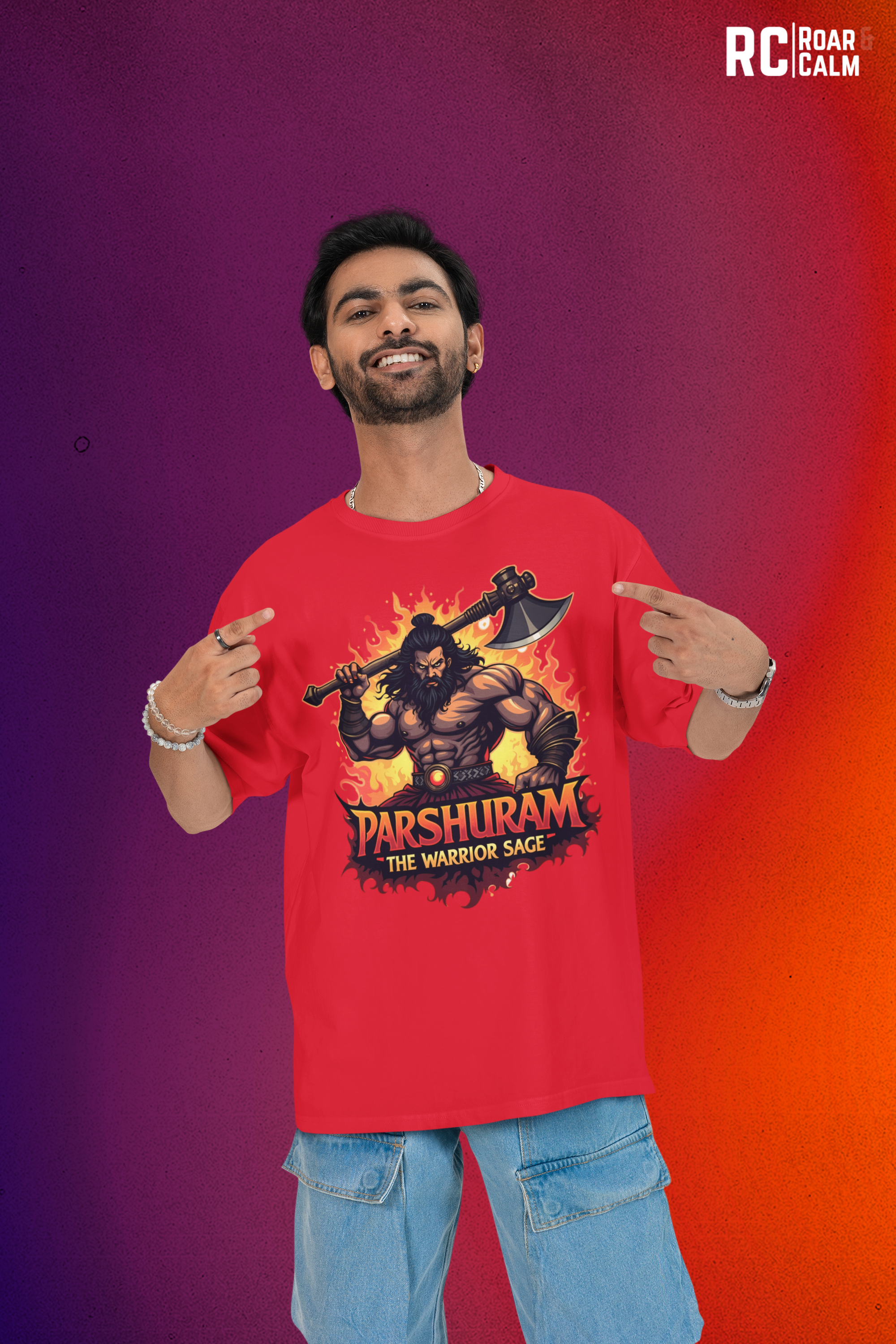 Parshuram Oversized T-Shirt – Roar & Calm Collection