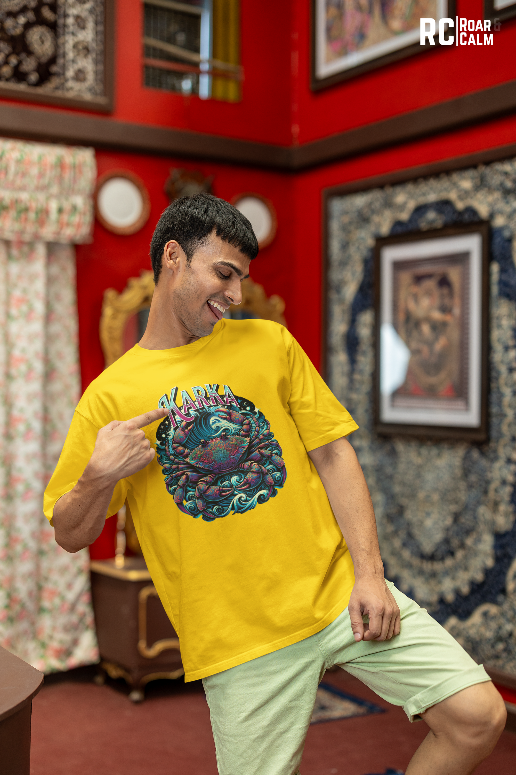 Karka Zodiac Oversized T-Shirt (UNISEX) – Roar & Calm Collection