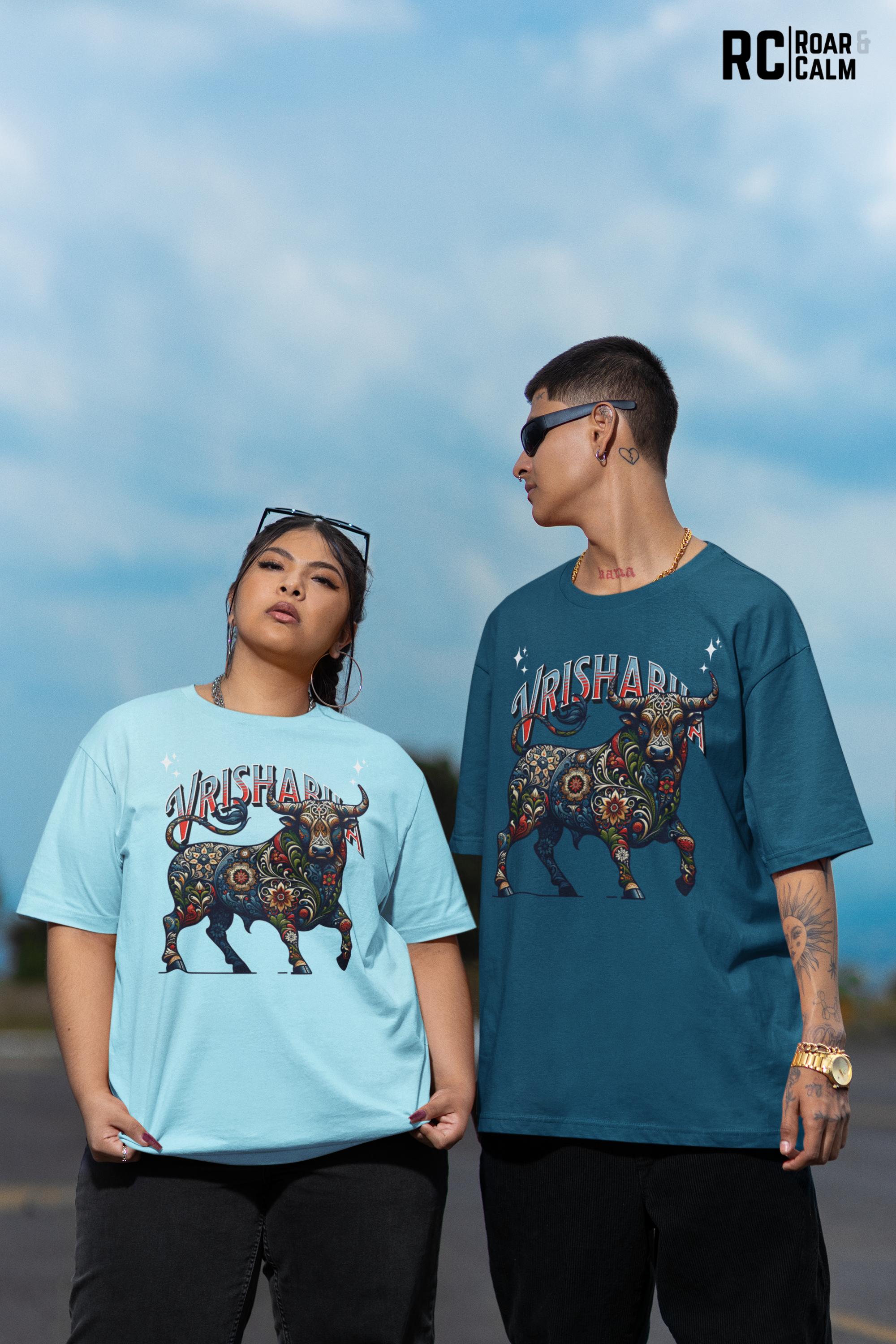 Vrushabha Zodiac Oversized T-Shirt (UNISEX) – Roar & Calm Collection