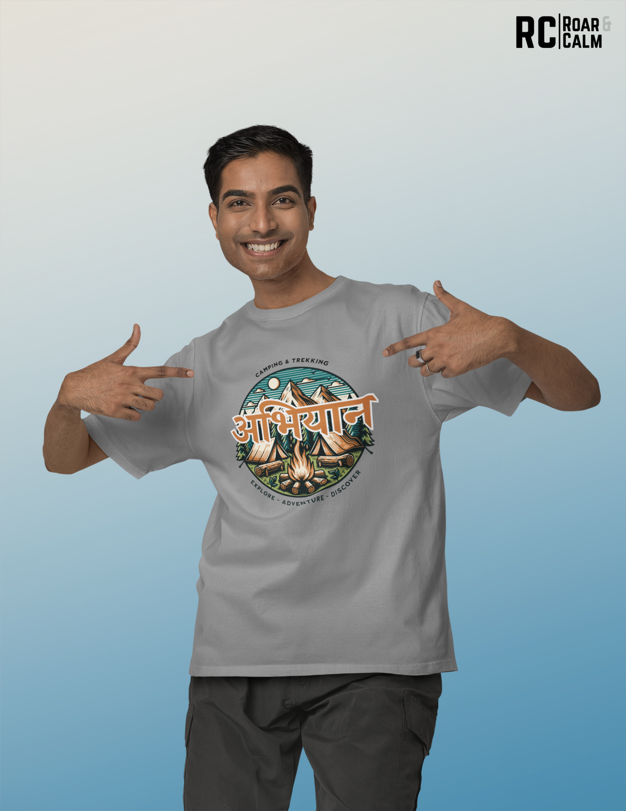 अभियान Oversized T-Shirt (UNISEX) – Roar & Calm Collection