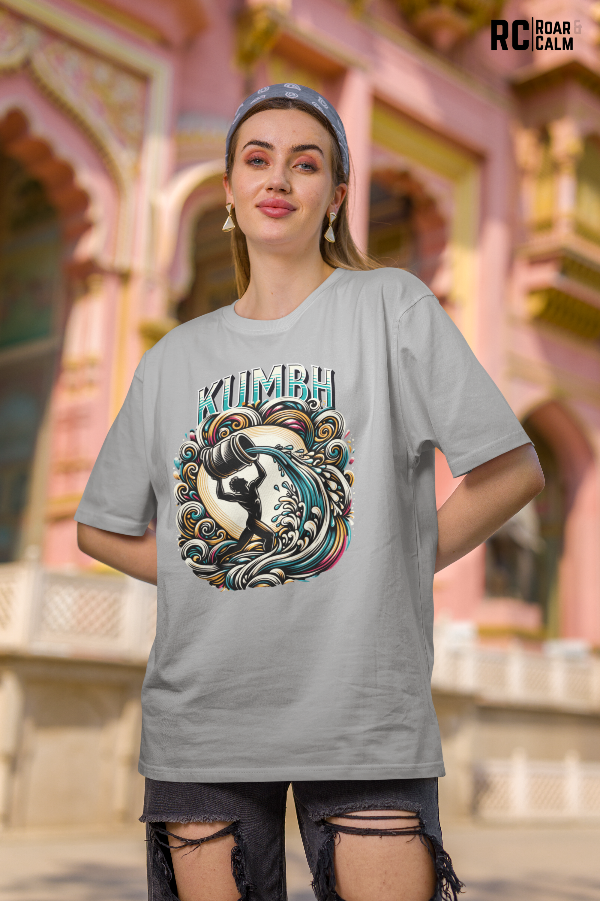 Kumbha Zodiac Oversized T-Shirt (UNISEX) – Roar & Calm Collection