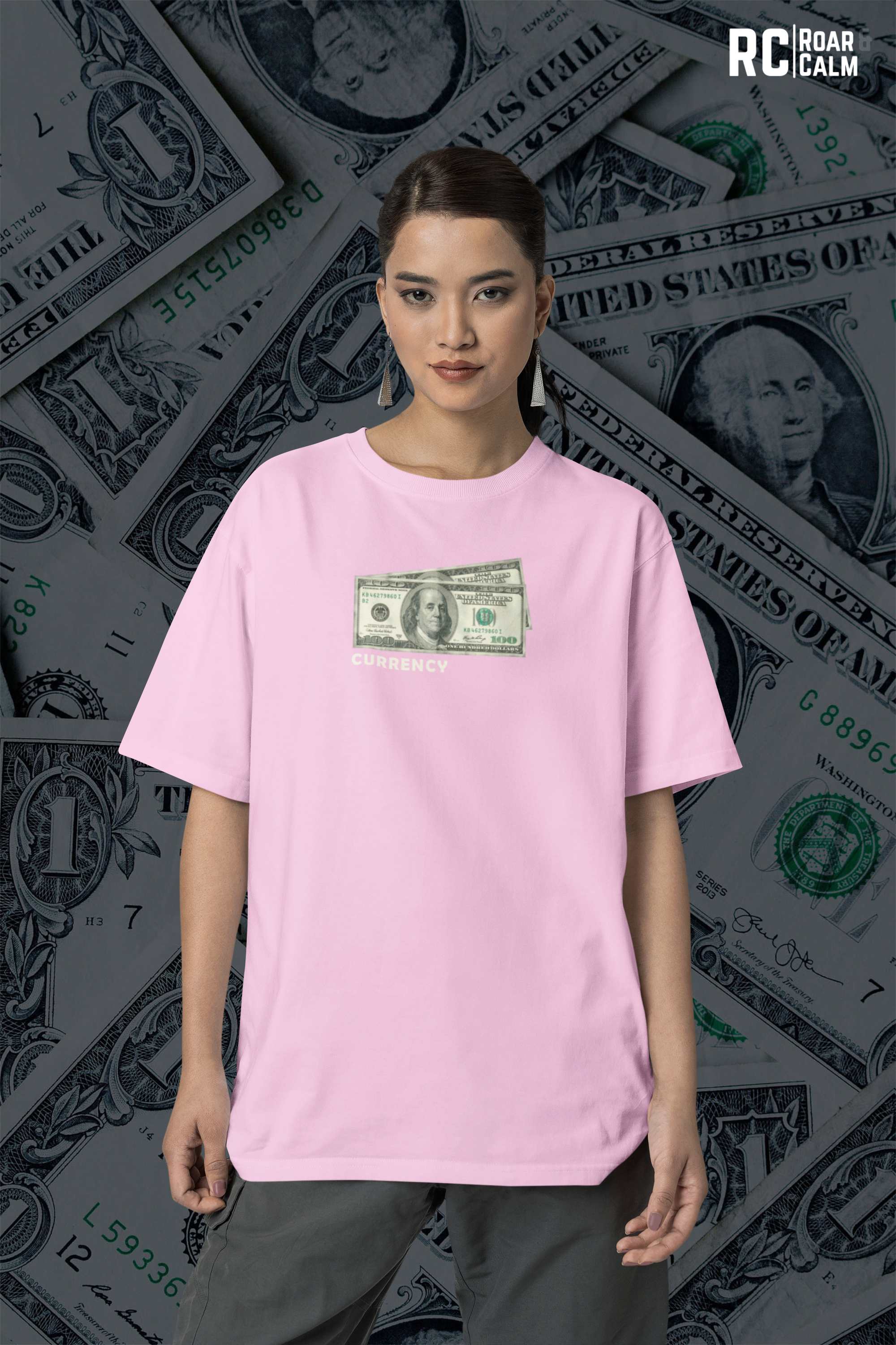 CURRENCY Oversized T-Shirt (UNISEX) – Roar & Calm Collection