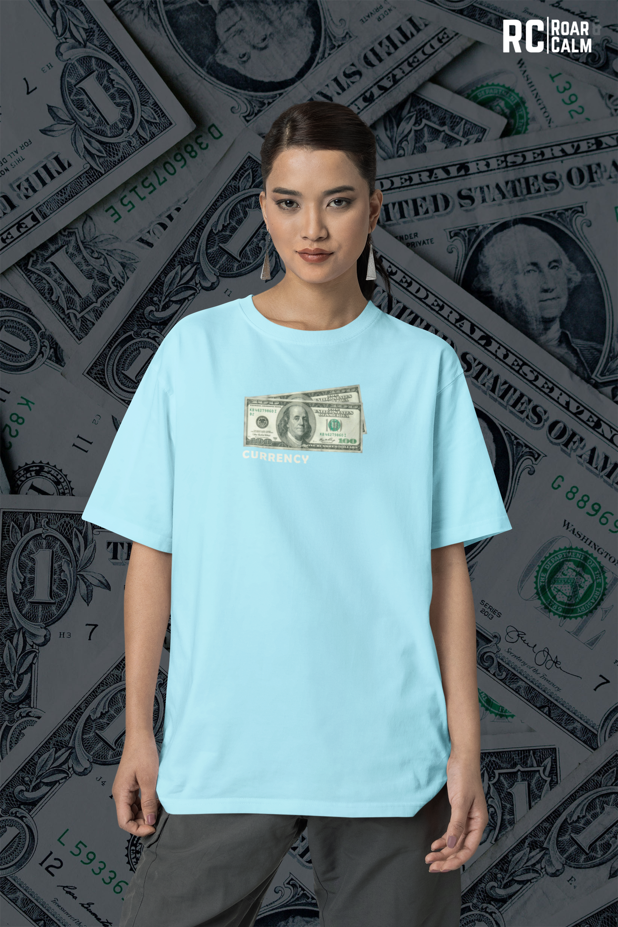 CURRENCY Oversized T-Shirt (UNISEX) – Roar & Calm Collection