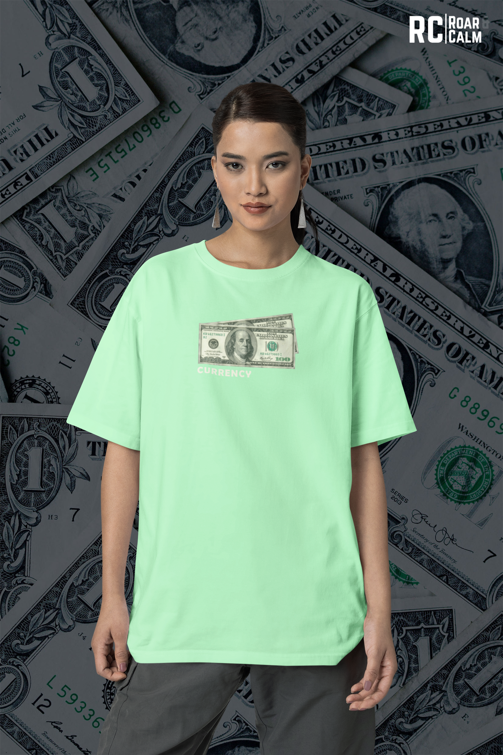 CURRENCY Oversized T-Shirt (UNISEX) – Roar & Calm Collection