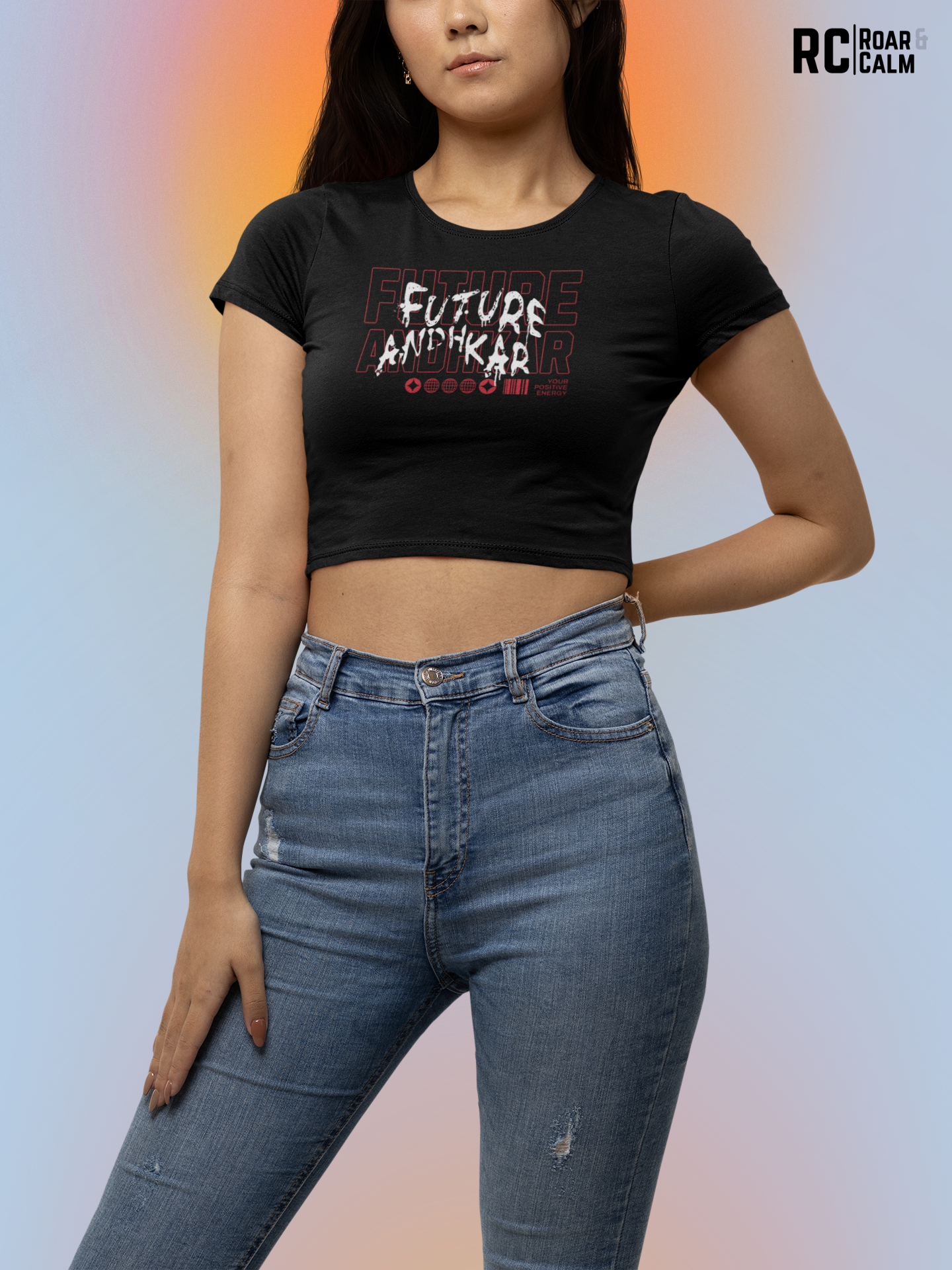 Future Andhkar Women’s Crop Top – Roar & Calm Collection
