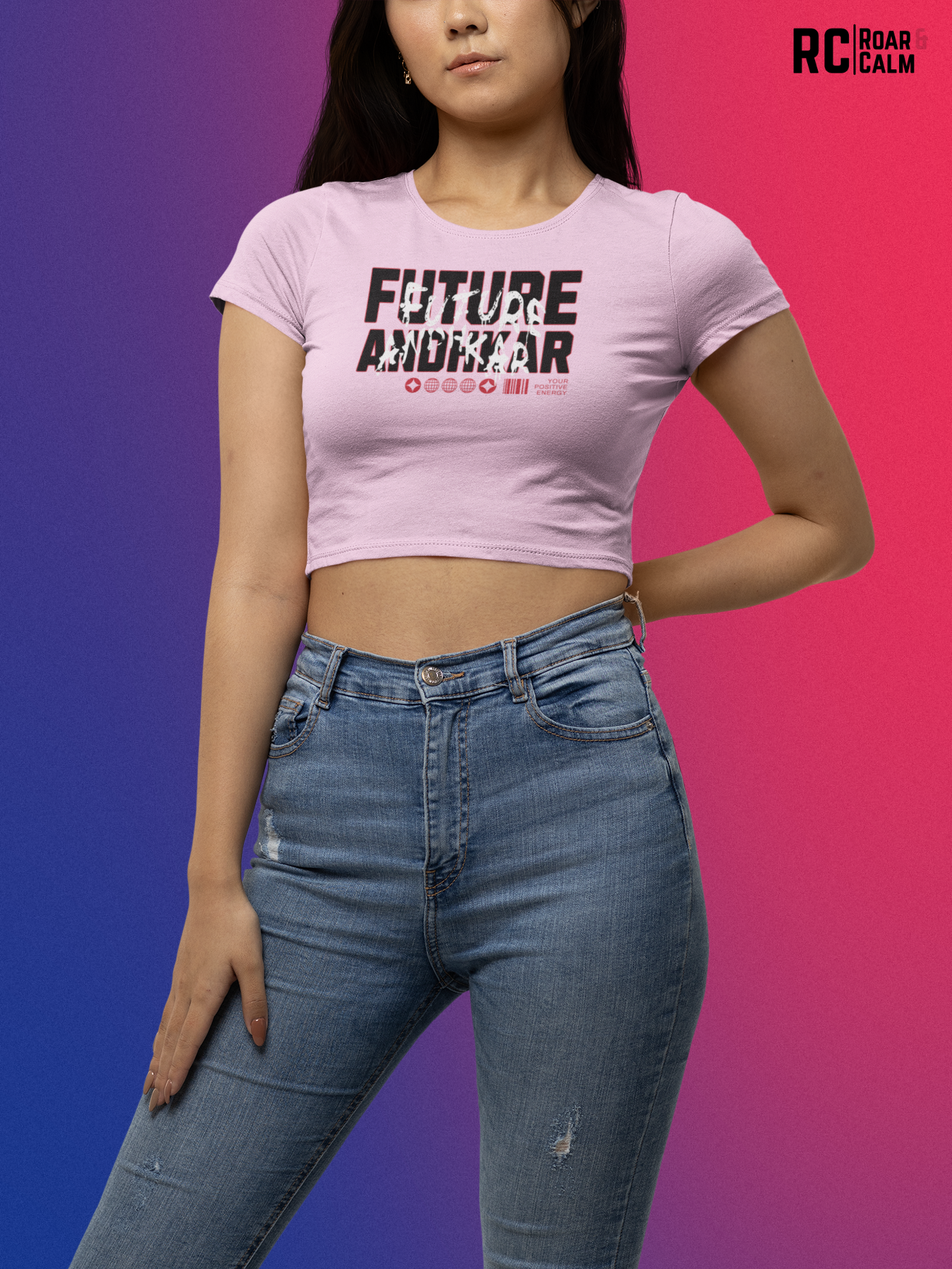 Future Andhkar Women’s Crop Top – Roar & Calm Collection