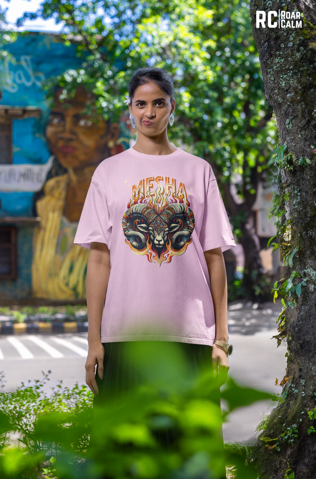 Mesha Zodiac Oversized T-Shirt (UNISEX) – Roar & Calm Collection
