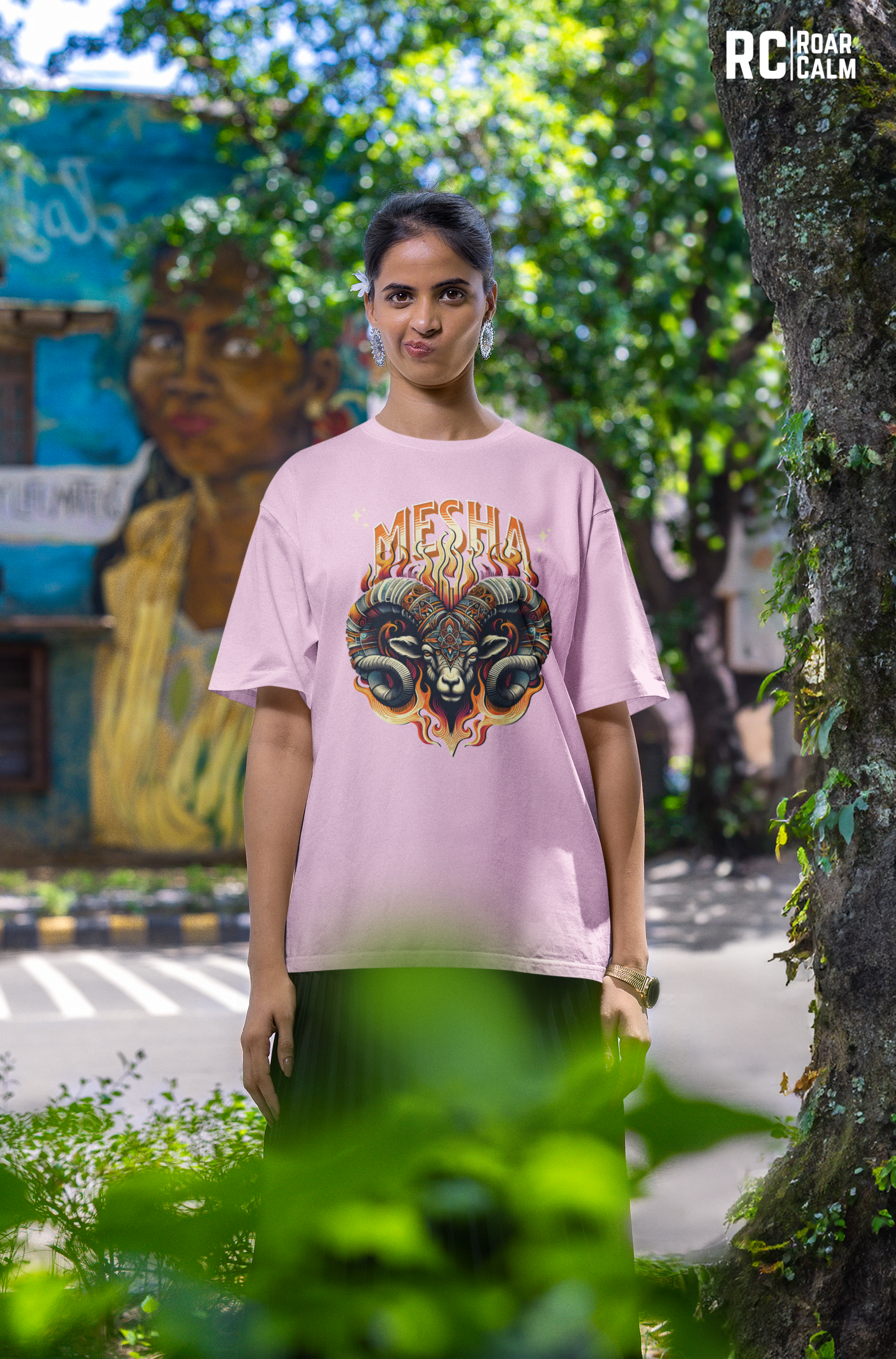 Mesha Zodiac Oversized T-Shirt (UNISEX) – Roar & Calm Collection