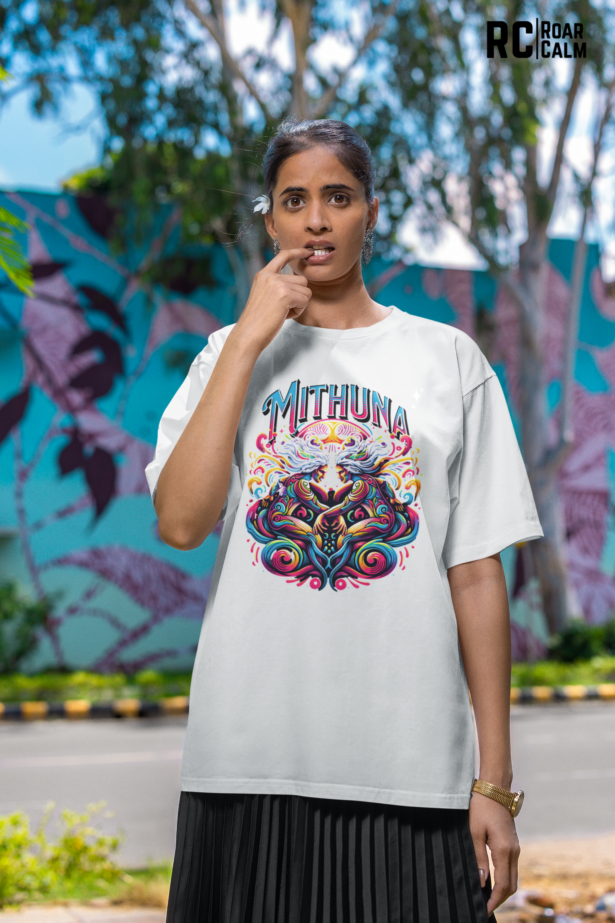 Mithuna Zodiac Oversized T-Shirt (UNISEX) – Roar & Calm Collection