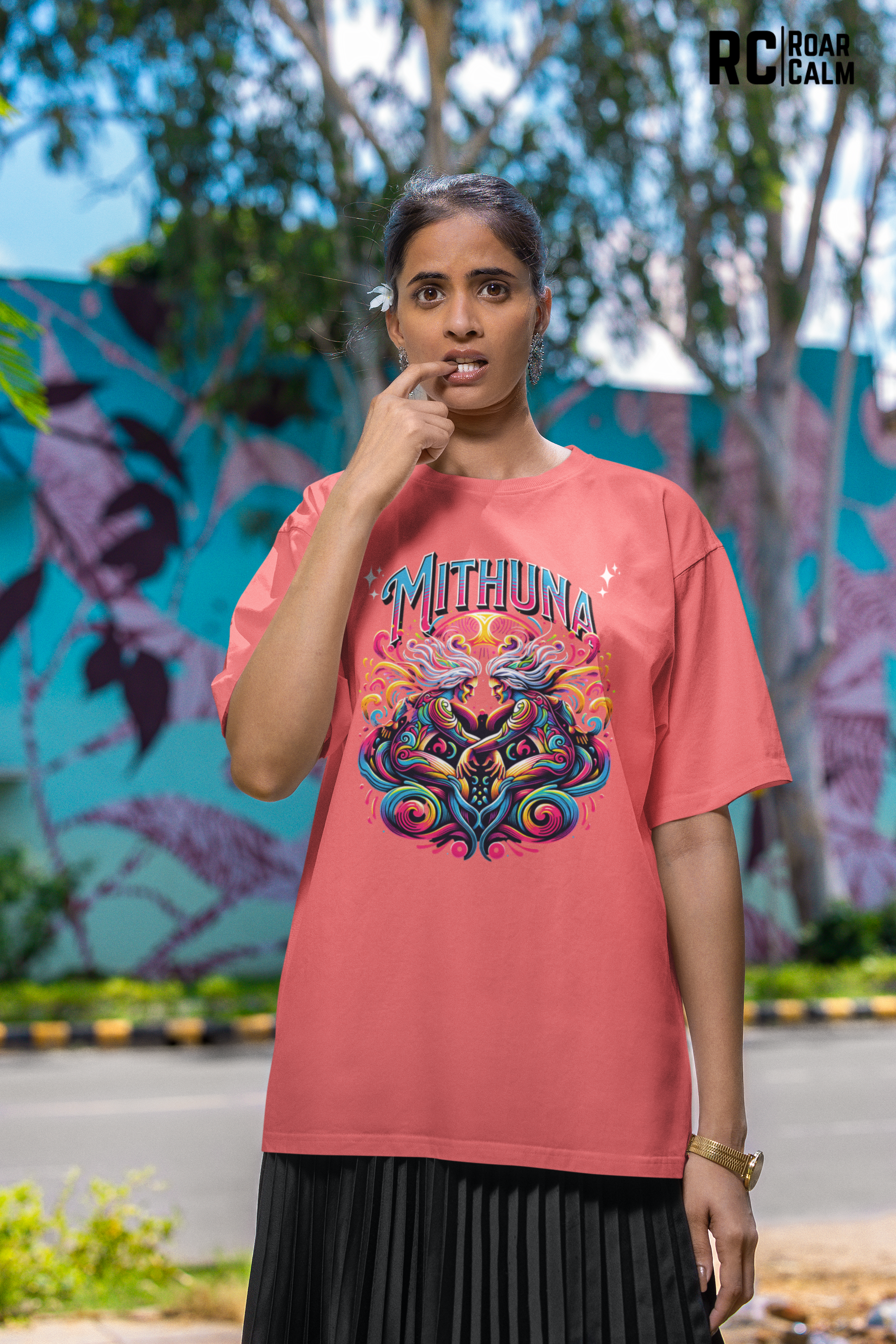 Mithuna Zodiac Oversized T-Shirt (UNISEX) – Roar & Calm Collection