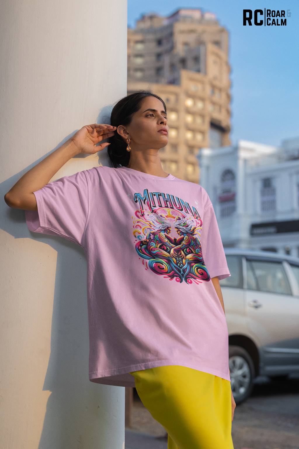 Mithuna Zodiac Oversized T-Shirt (UNISEX) – Roar & Calm Collection