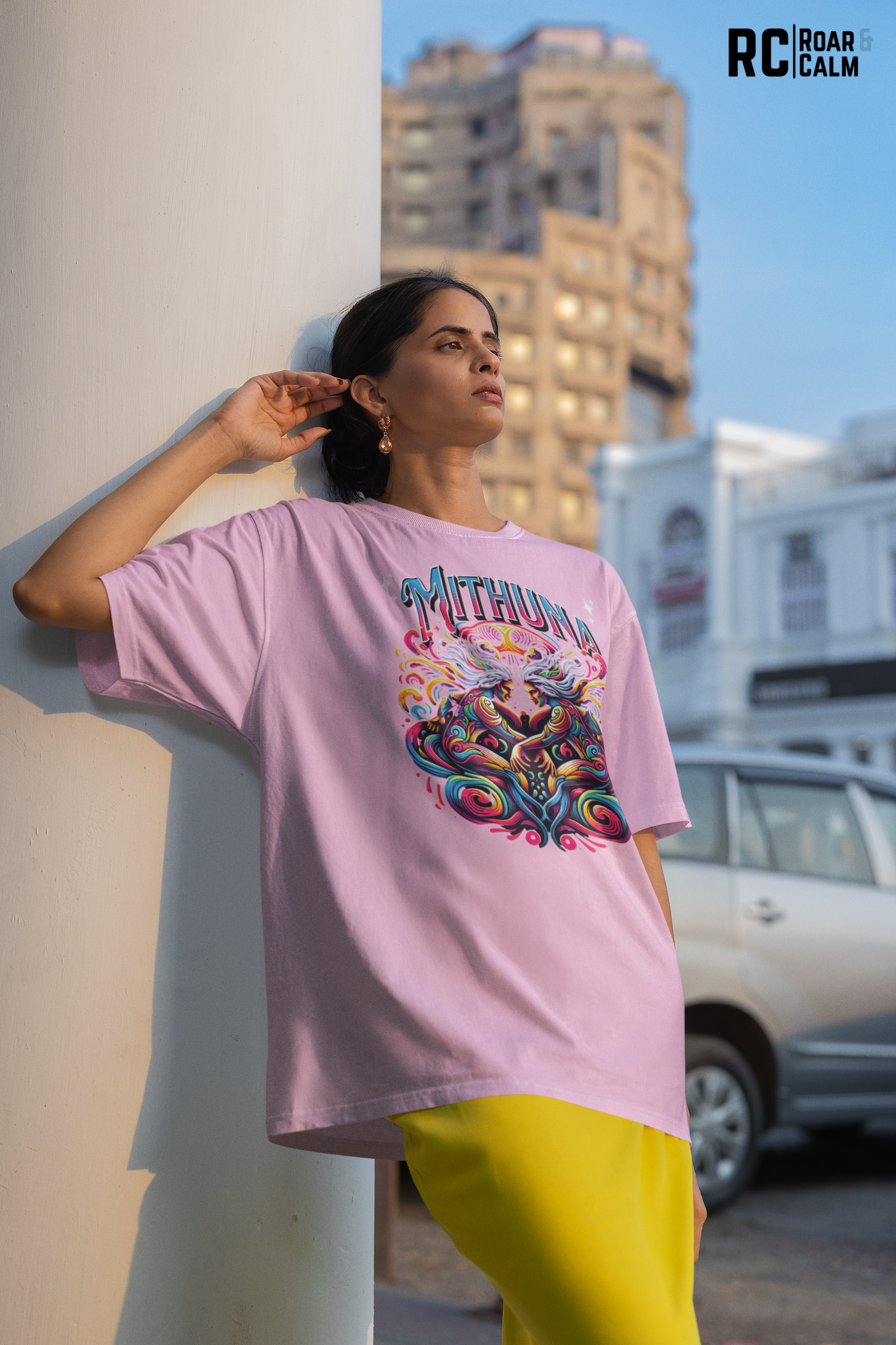 Mithuna Zodiac Oversized T-Shirt (UNISEX) – Roar & Calm Collection