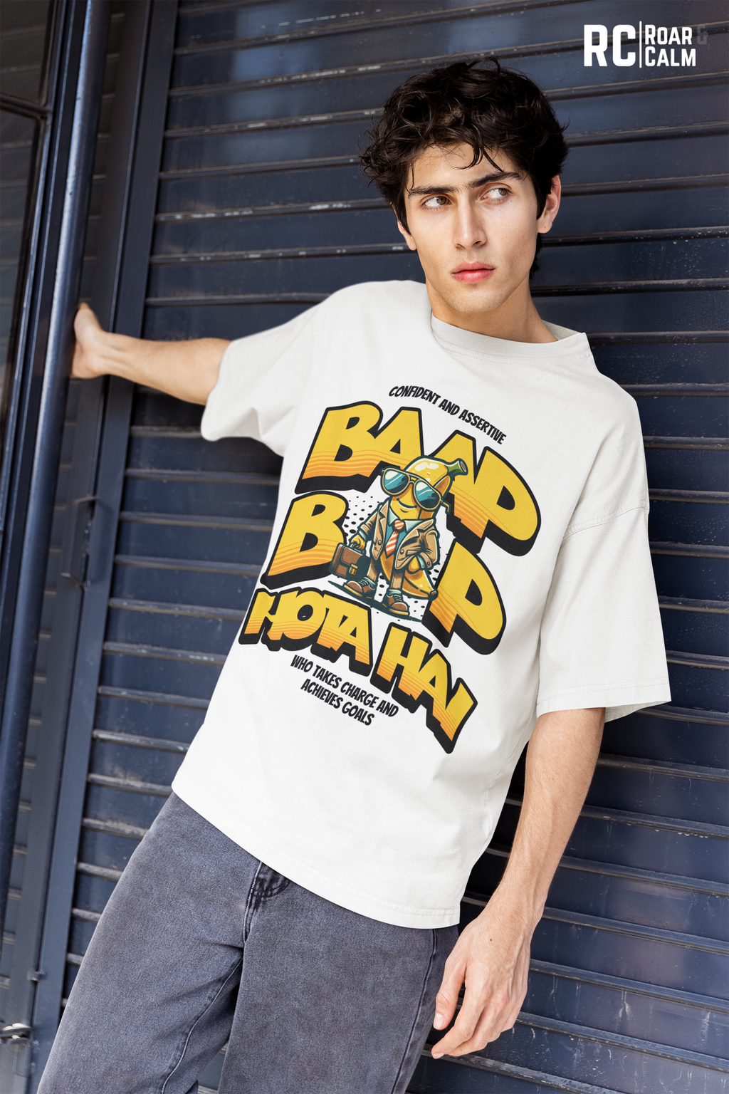 Baap Baap Hota Hai Oversized T-Shirt – Roar & Calm Collection