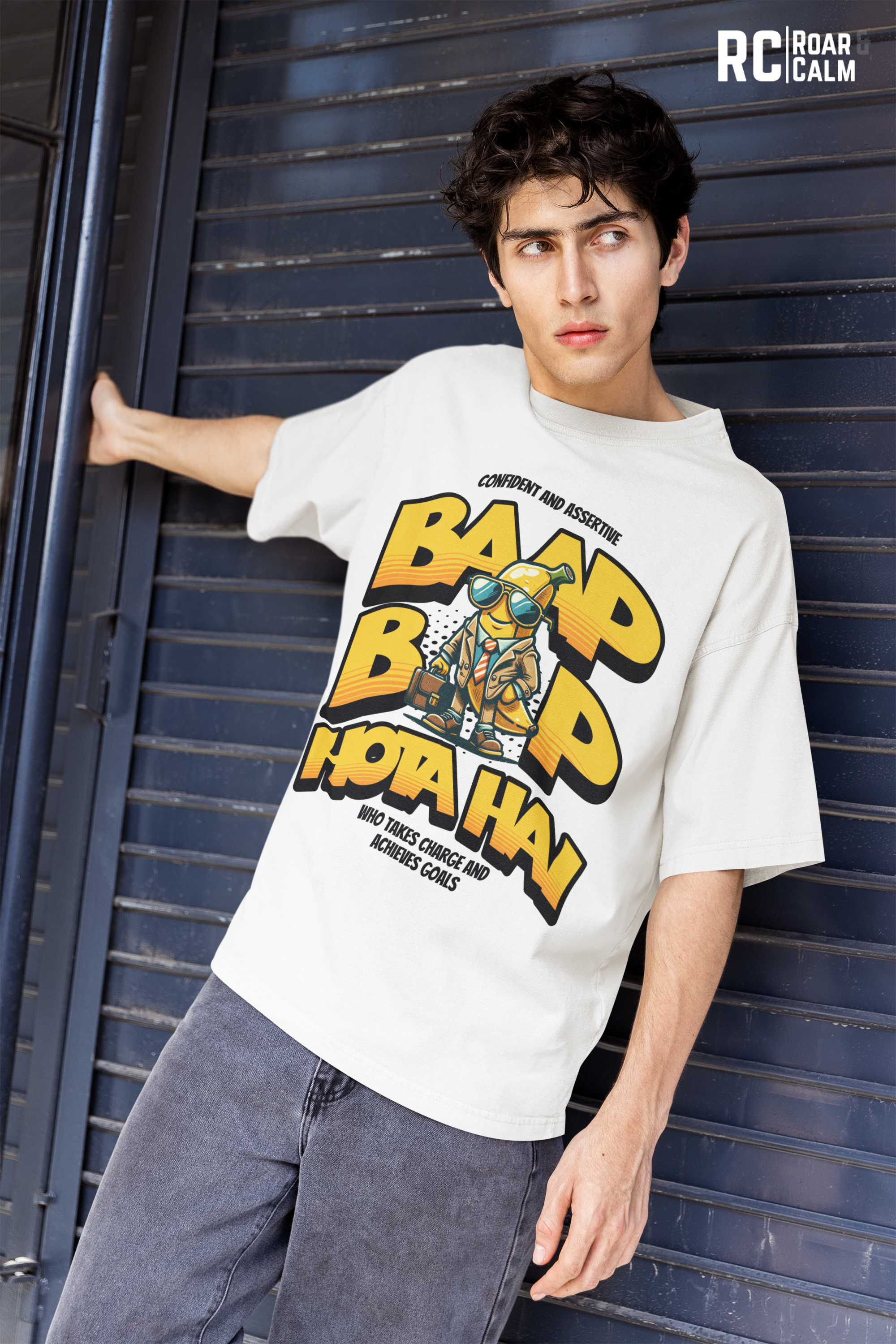 Baap Baap Hota Hai Oversized T-Shirt – Roar & Calm Collection