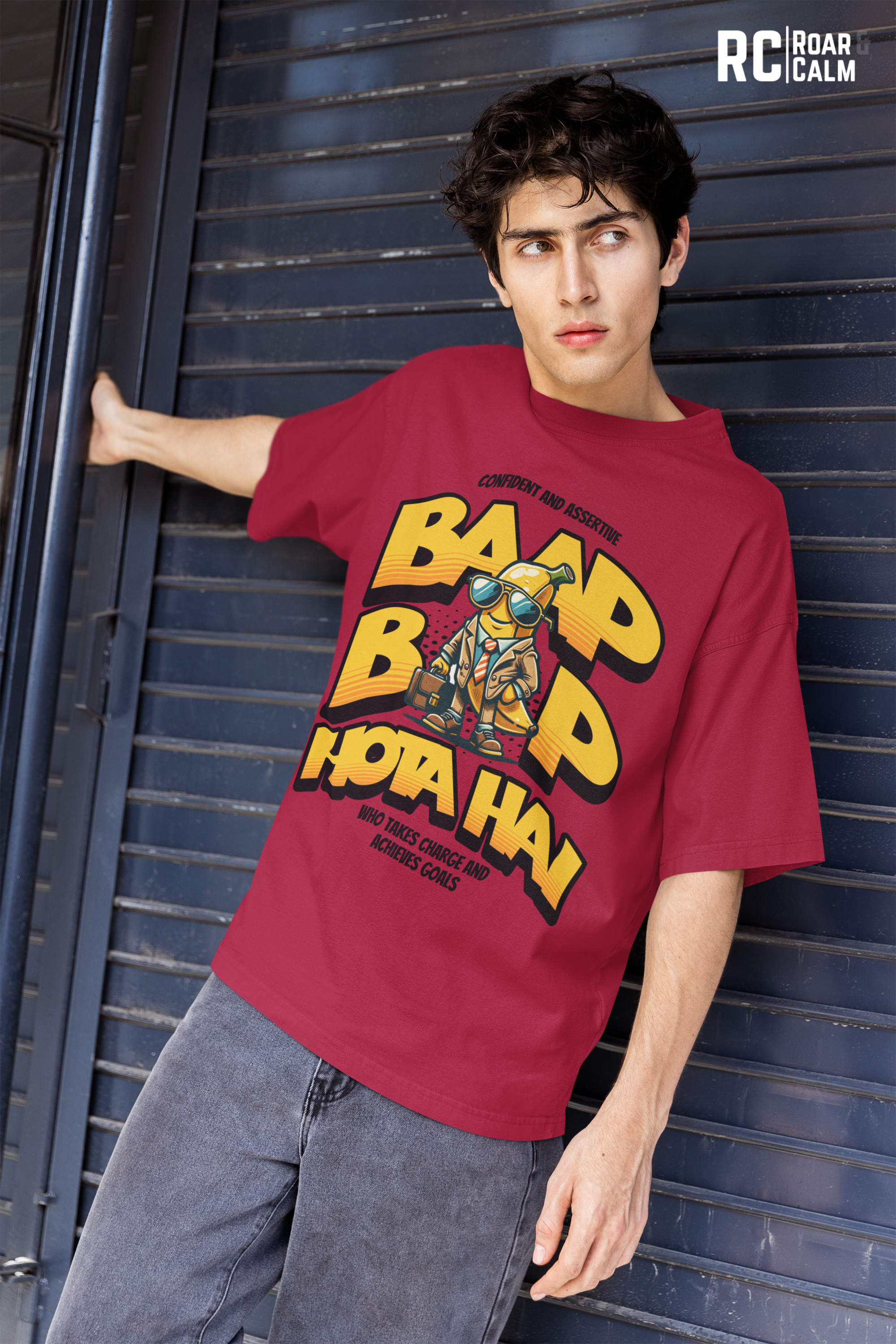 Baap Baap Hota Hai Oversized T-Shirt – Roar & Calm Collection