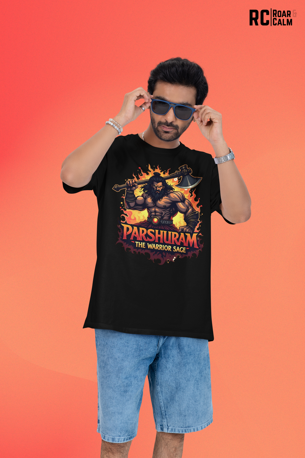 Parshuram Oversized T-Shirt – Roar & Calm Collection