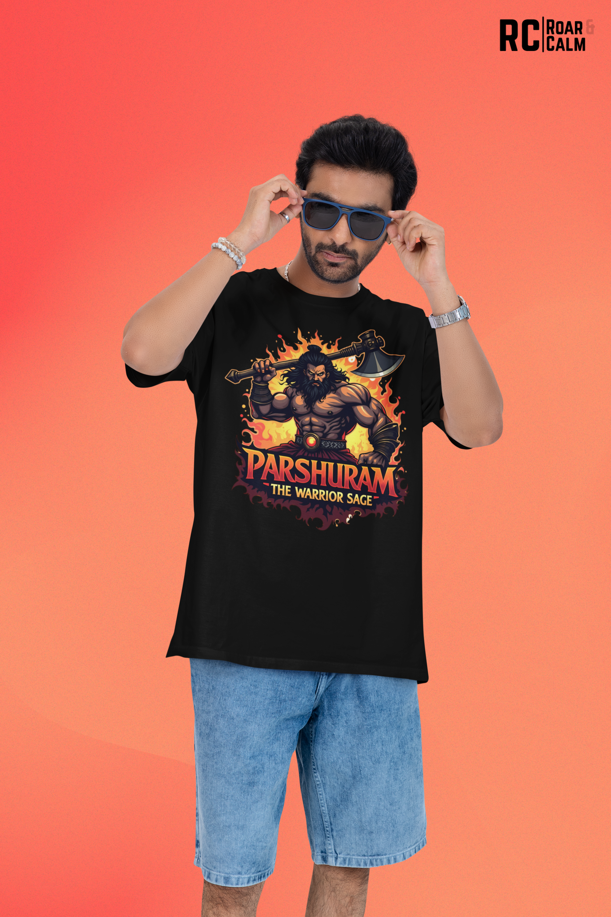 Parshuram Oversized T-Shirt – Roar & Calm Collection