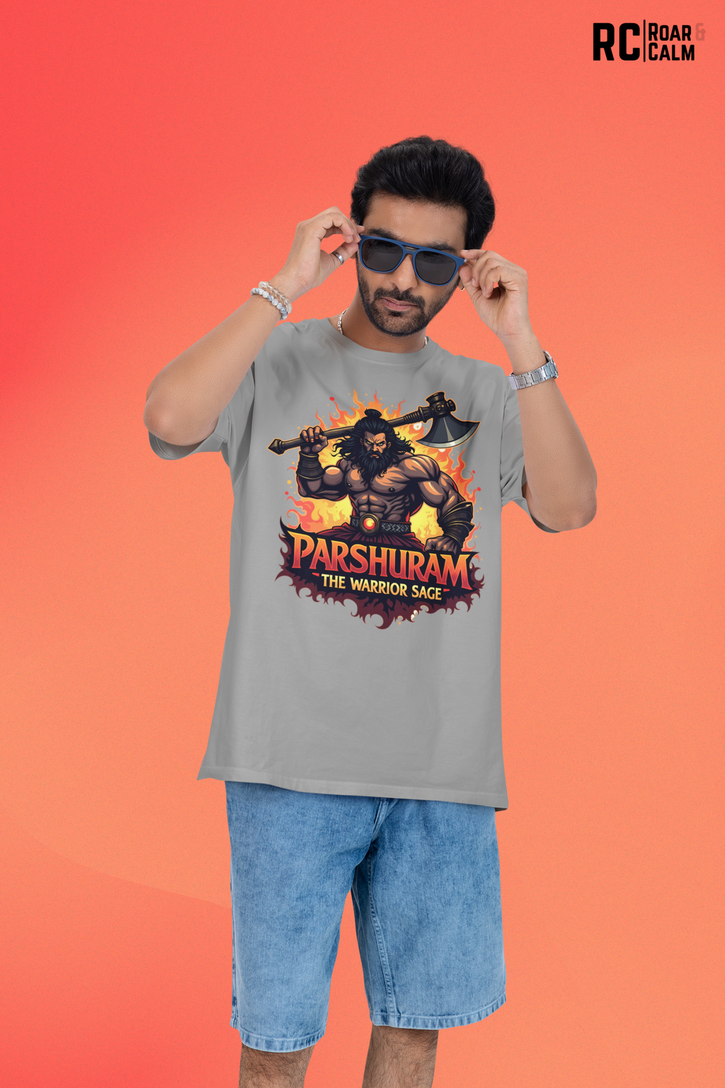 Parshuram Oversized T-Shirt – Roar & Calm Collection