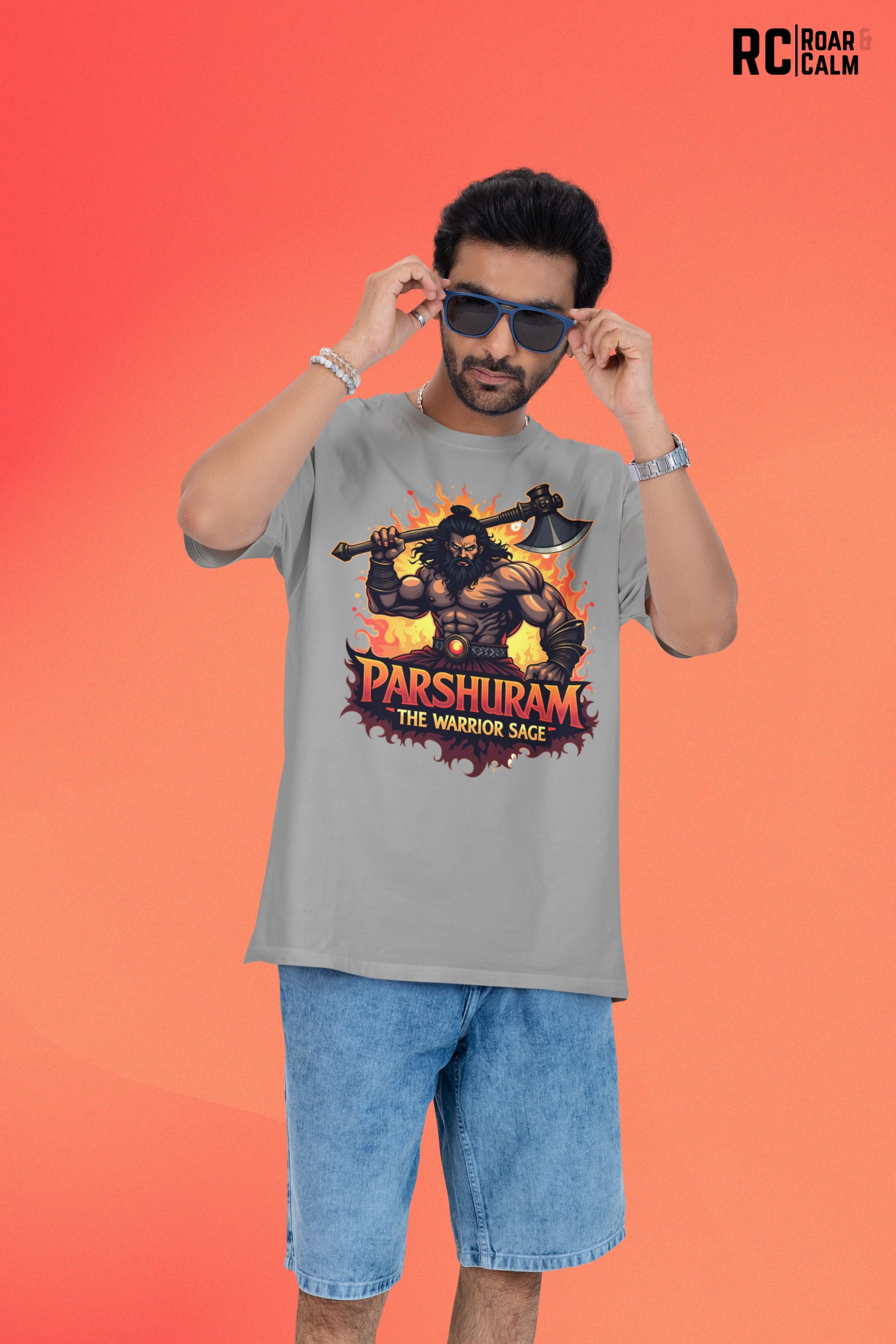 Parshuram Oversized T-Shirt – Roar & Calm Collection