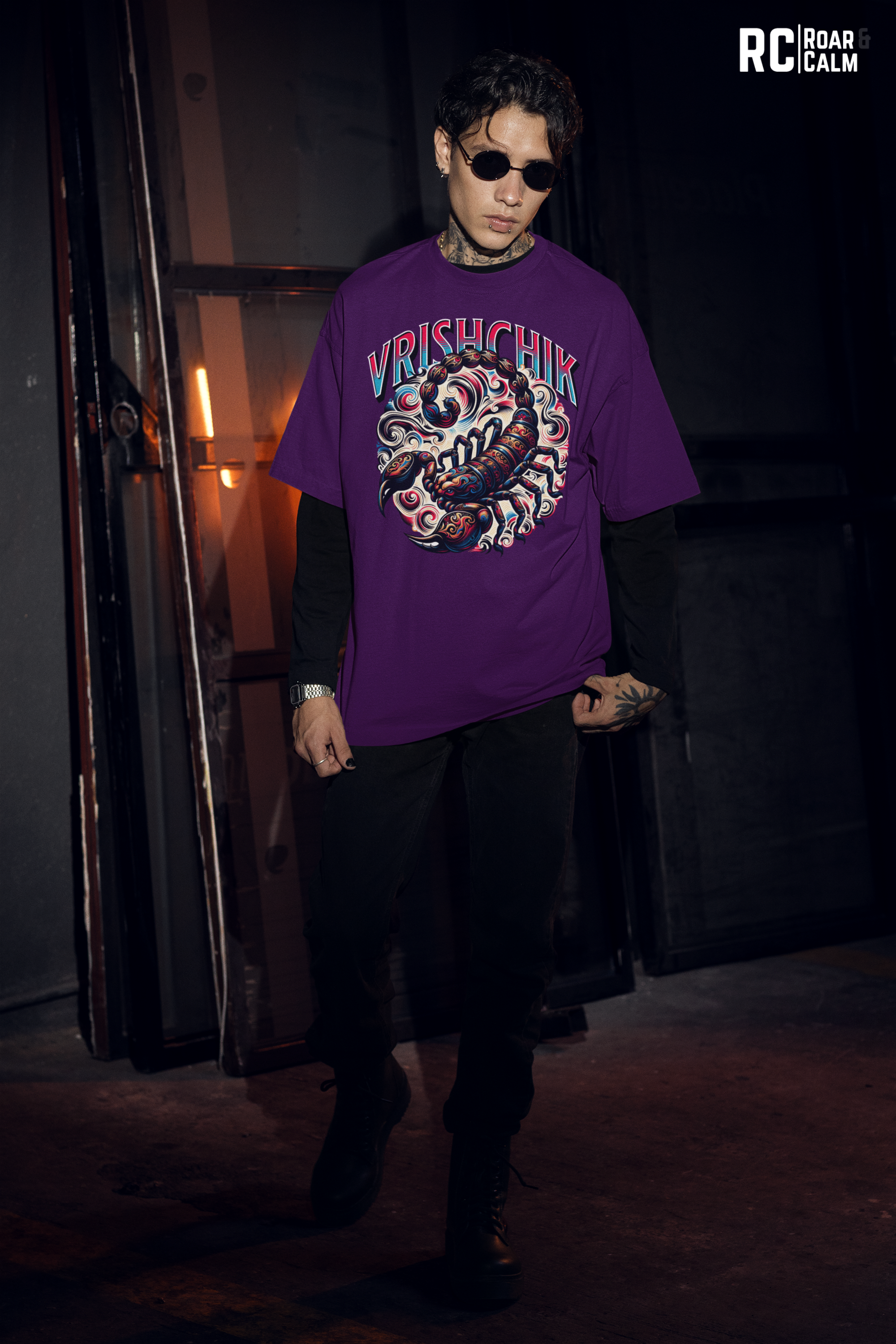 Vrischika Zodiac Oversized T-Shirt (UNISEX) – Roar & Calm Collection