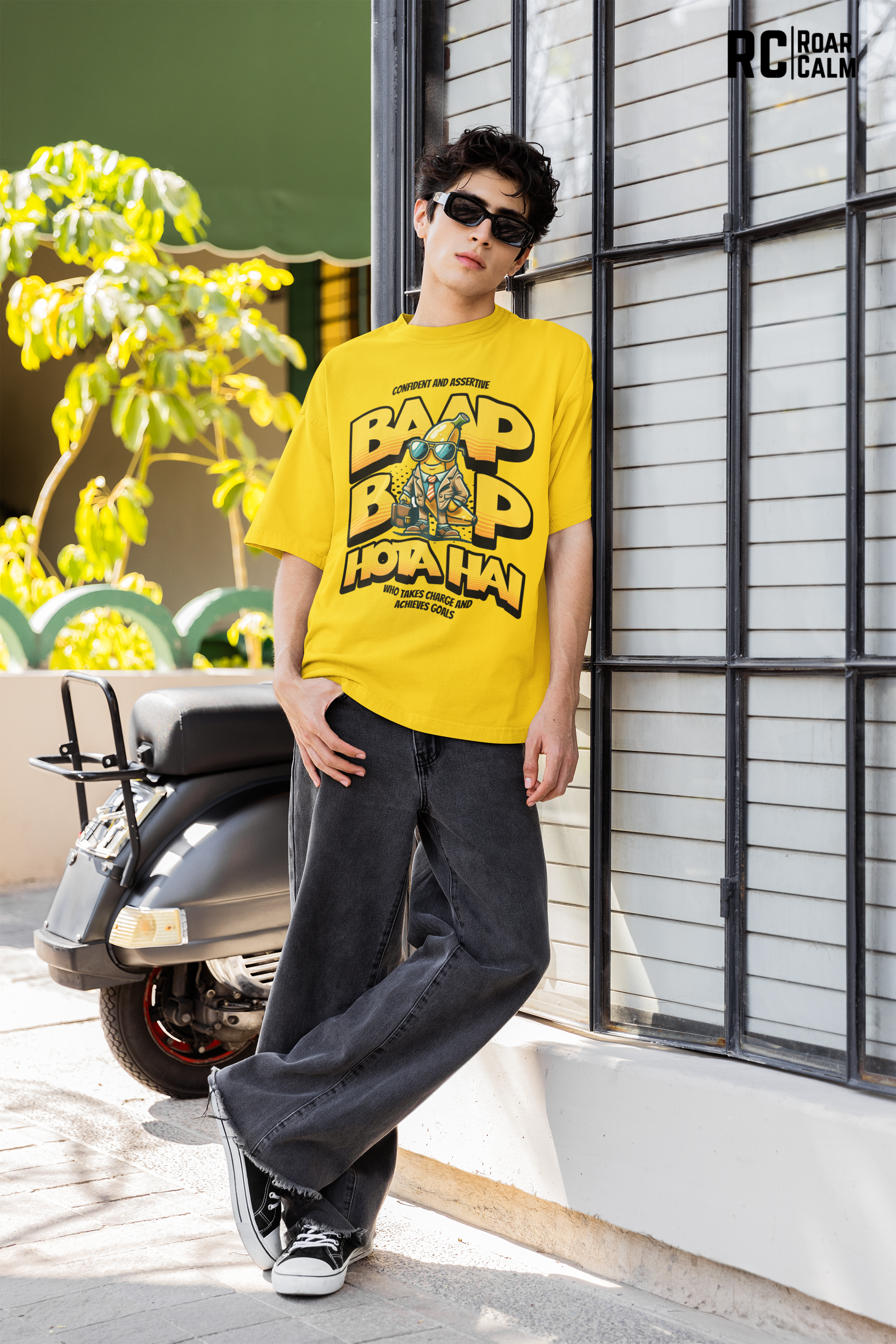 Baap Baap Hota Hai Oversized T-Shirt – Roar & Calm Collection