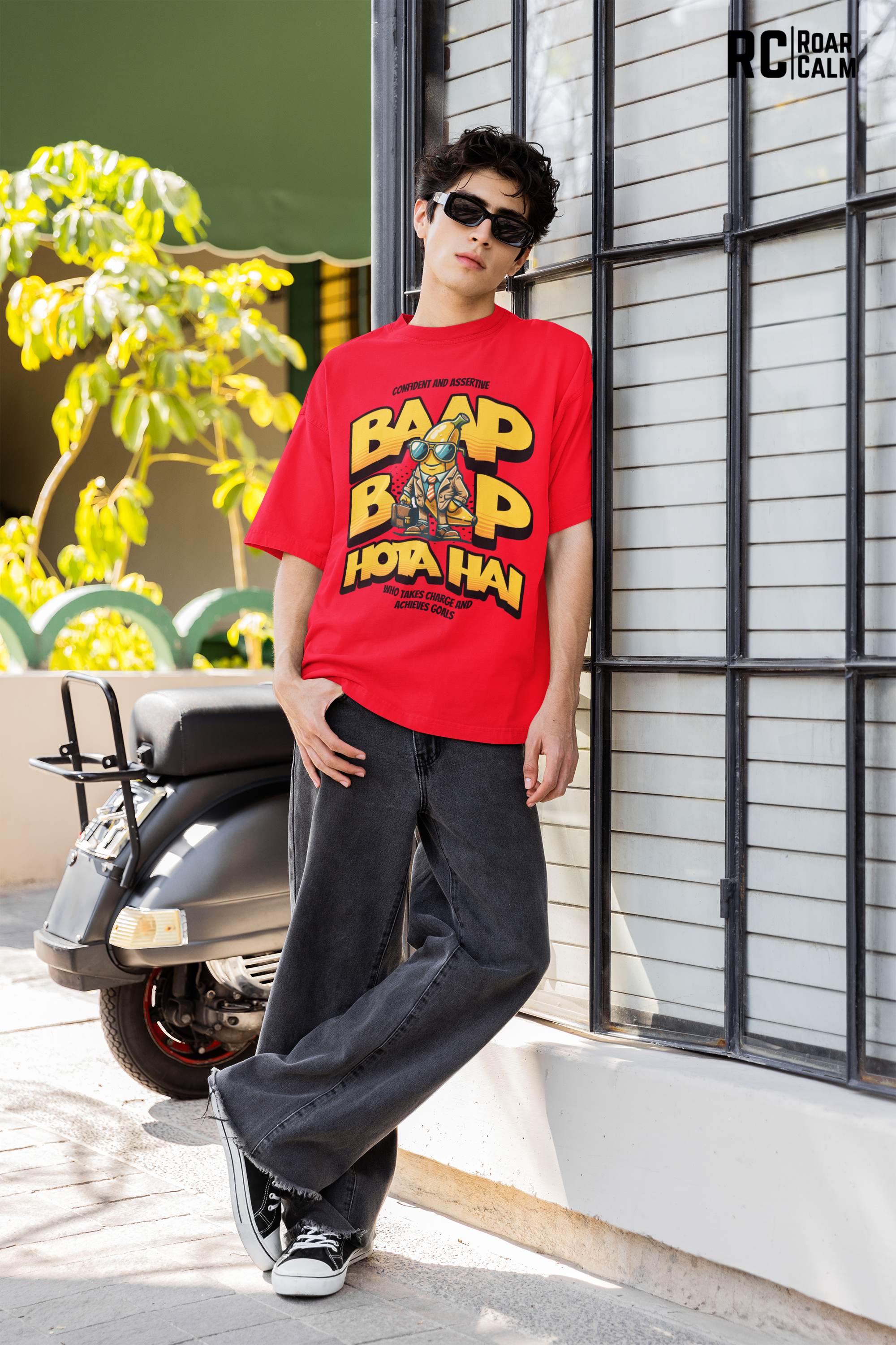 Baap Baap Hota Hai Oversized T-Shirt – Roar & Calm Collection