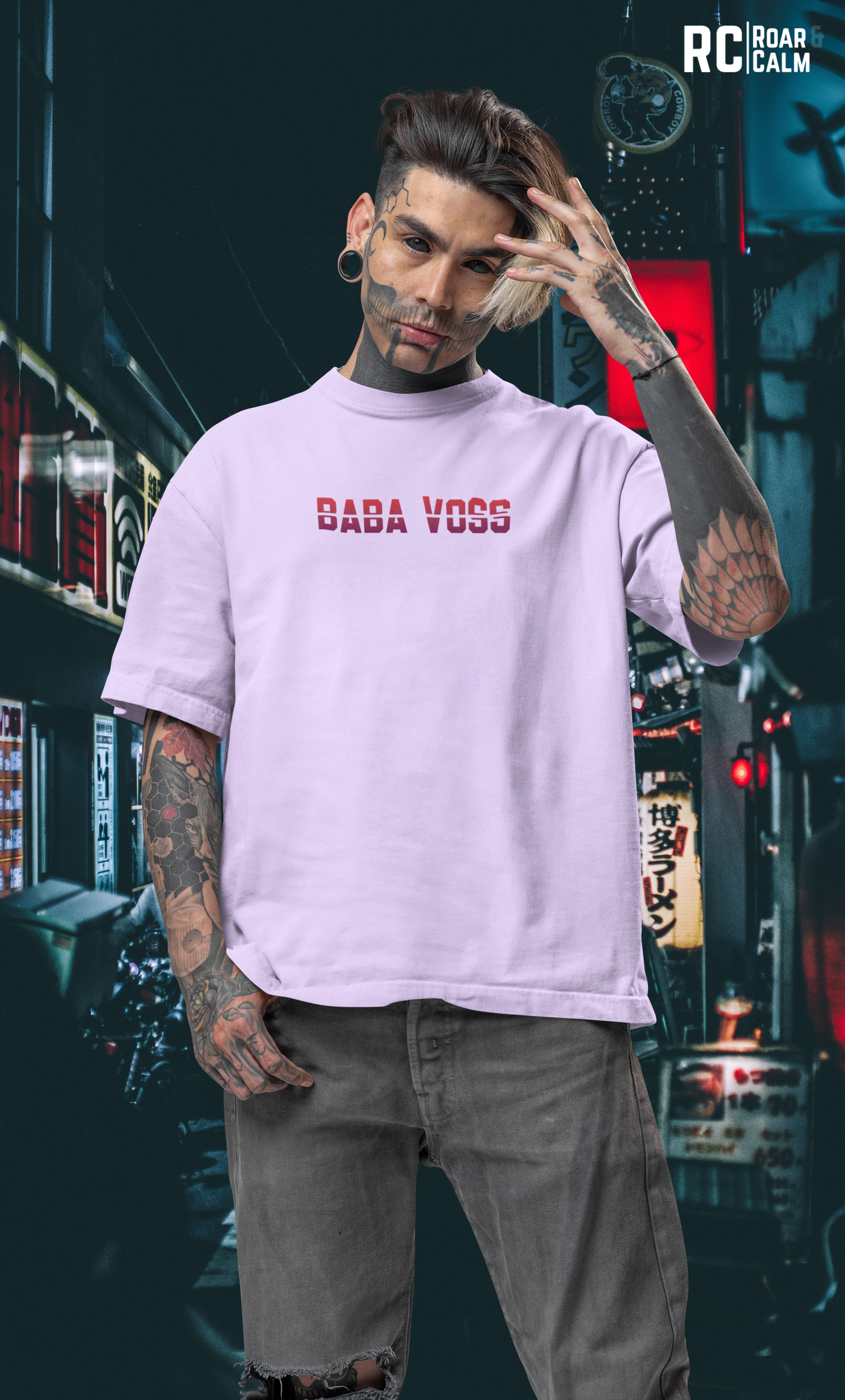 BABA VOSS Oversized T-Shirt Roar & Calm Collection